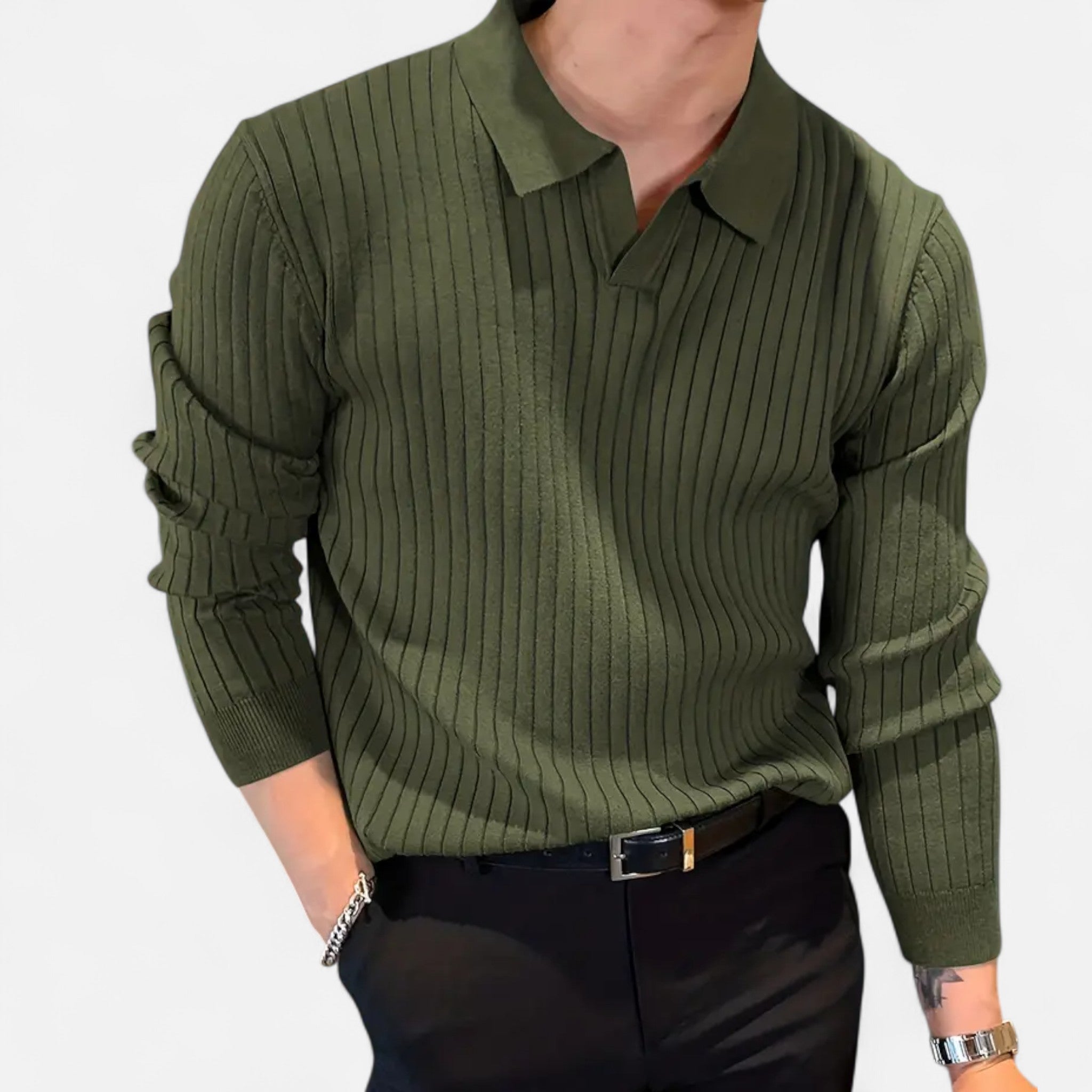 Etclair Mode | Men’s Classic Collar Knit Pullover