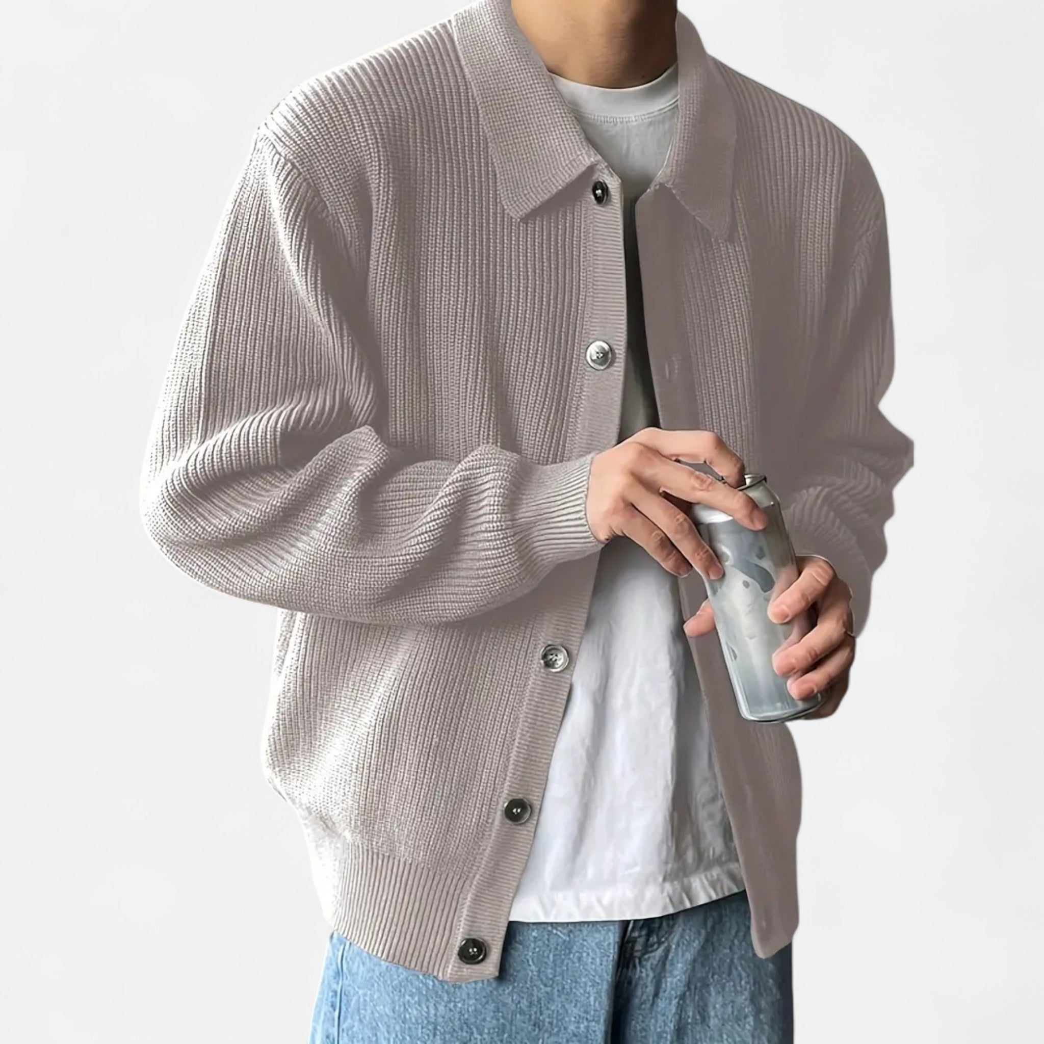 Etclair Mode | Men’s Classic Lapel Knit Cardigan