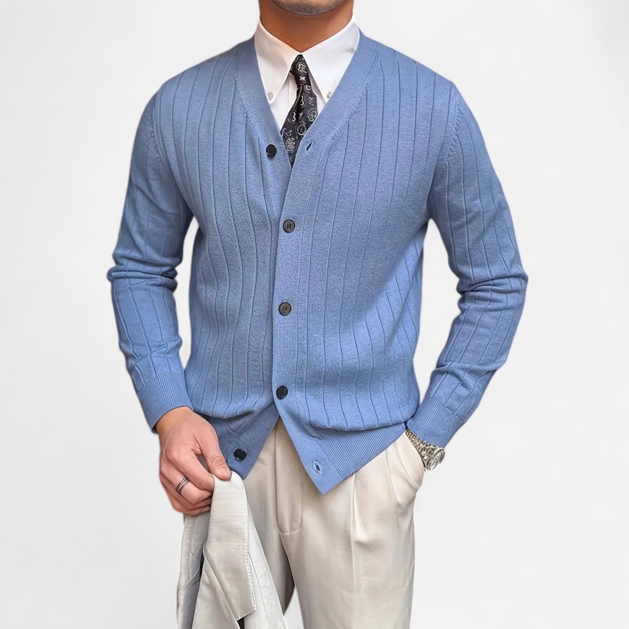 Etclair Mode | Men’s Classic Wool Button Cardigan