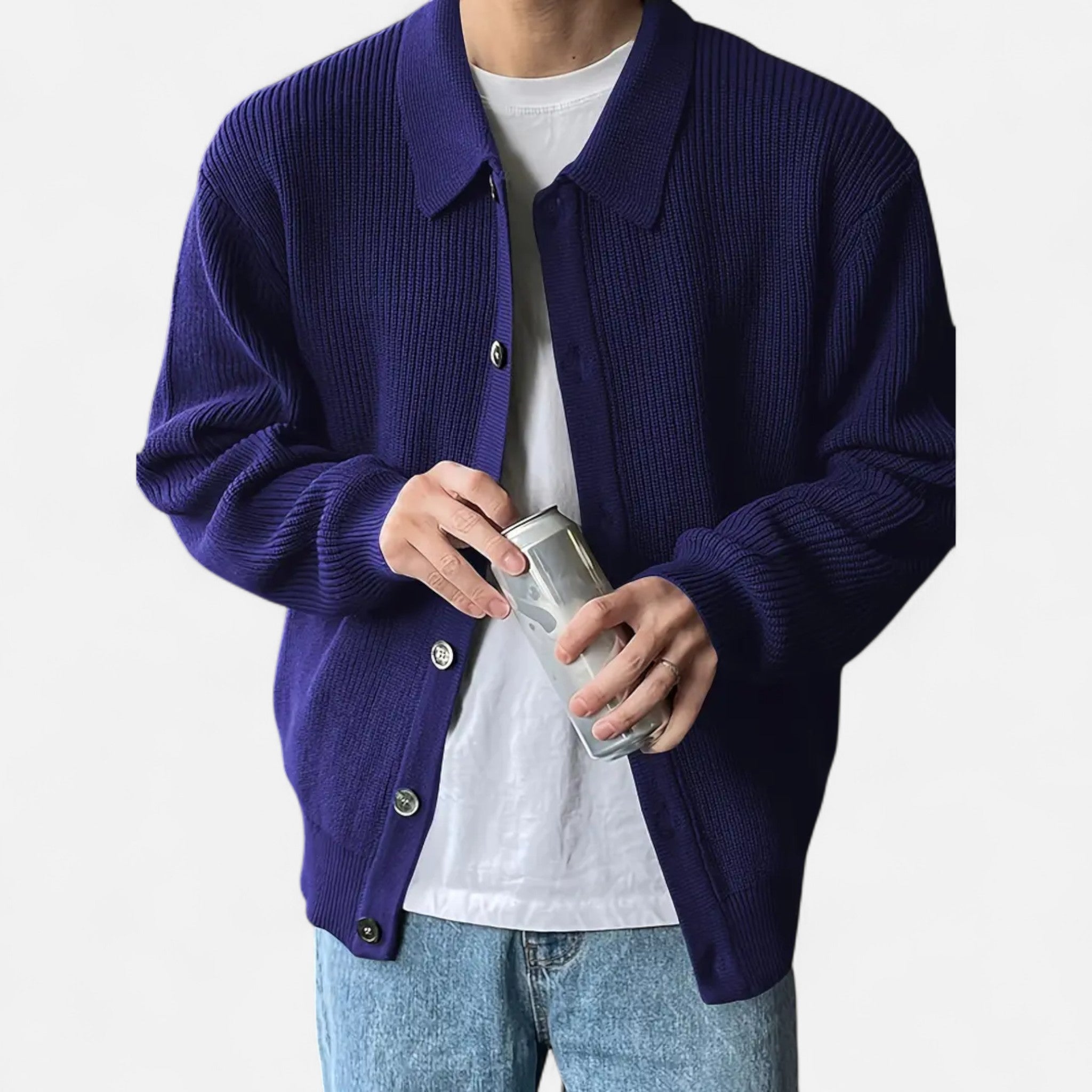 Etclair Mode | Men’s Classic Lapel Knit Cardigan