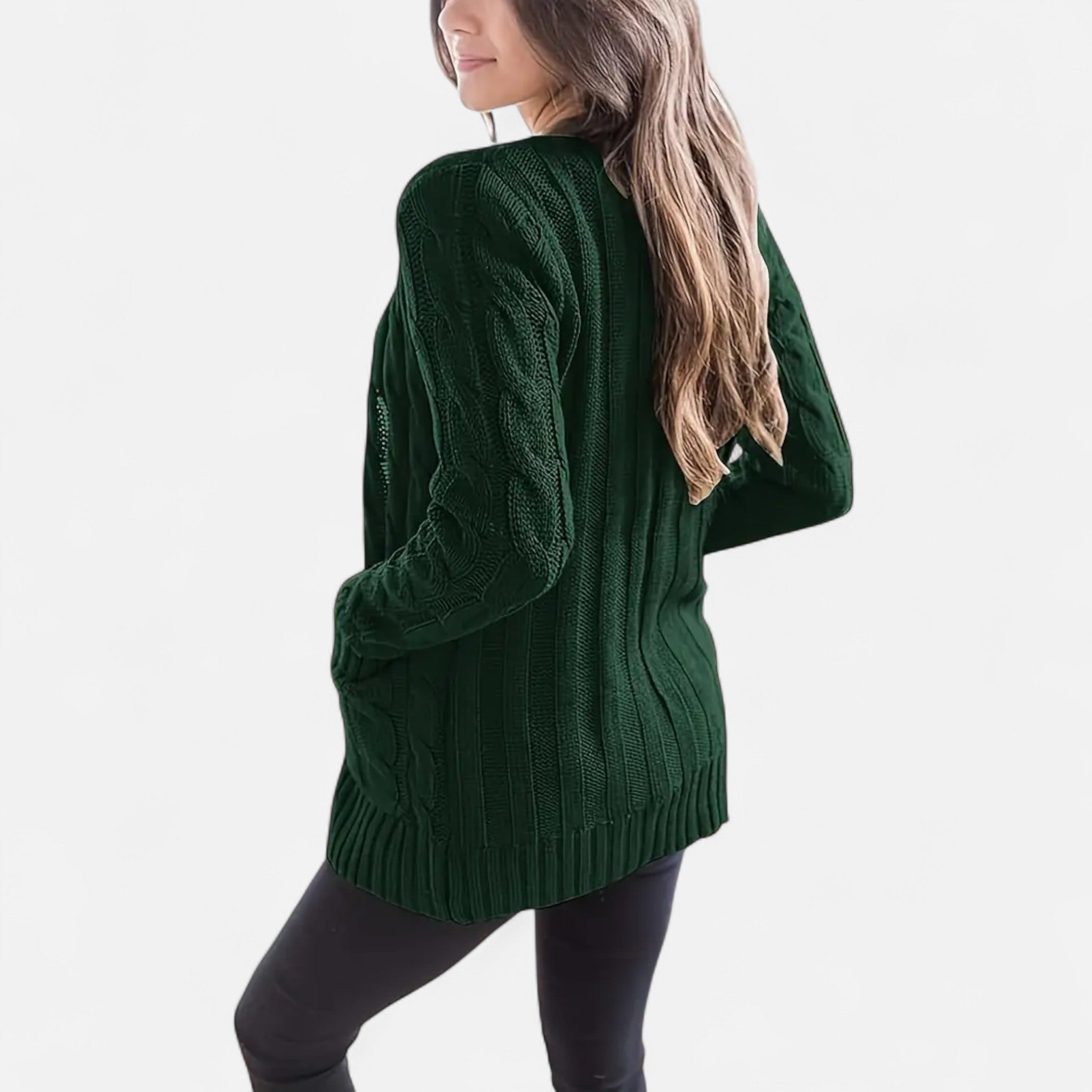 Etclair Mode | Women’s Vintage Cable Knit Cardigan