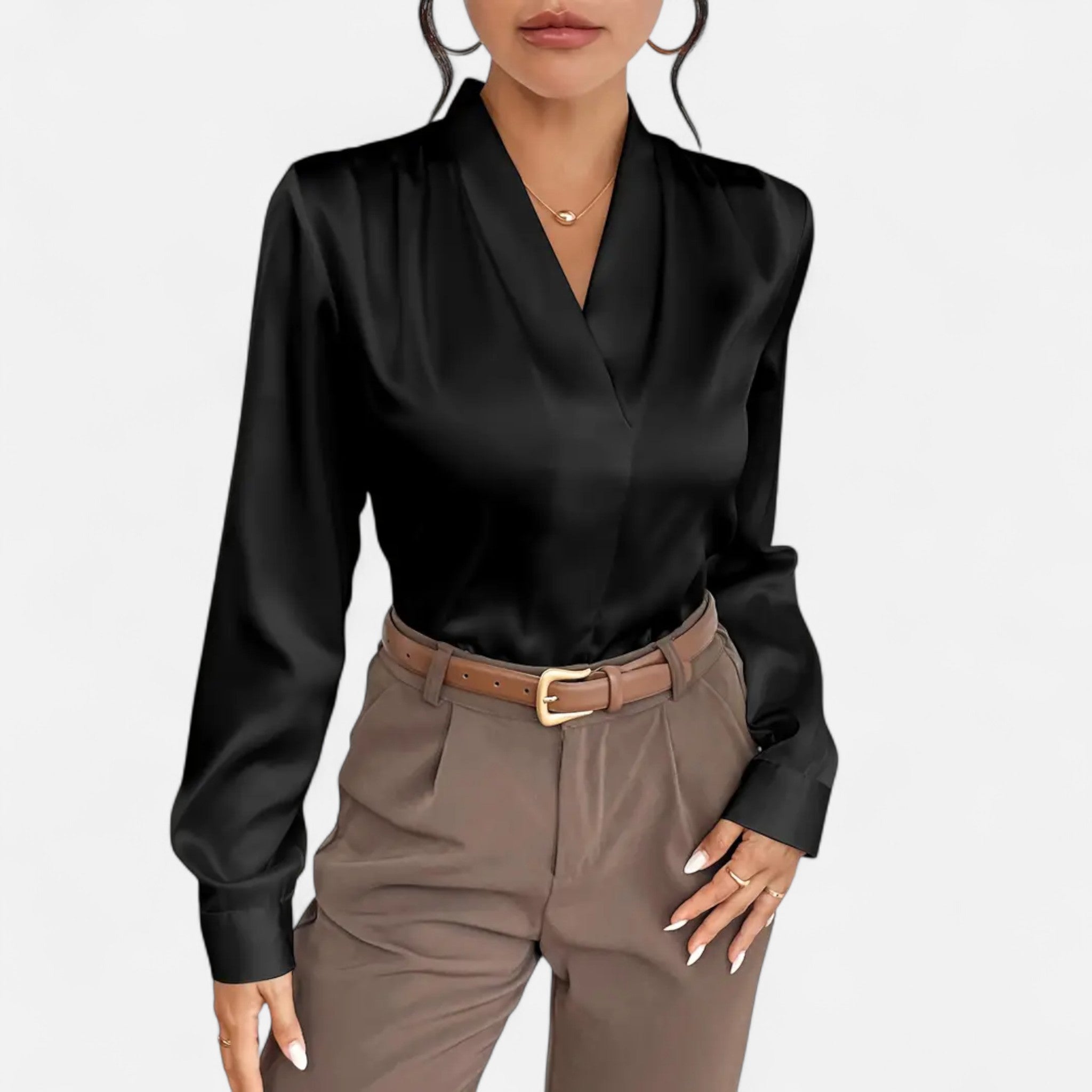 Etclair Mode | Women’s Classic Long Sleeve Blouse