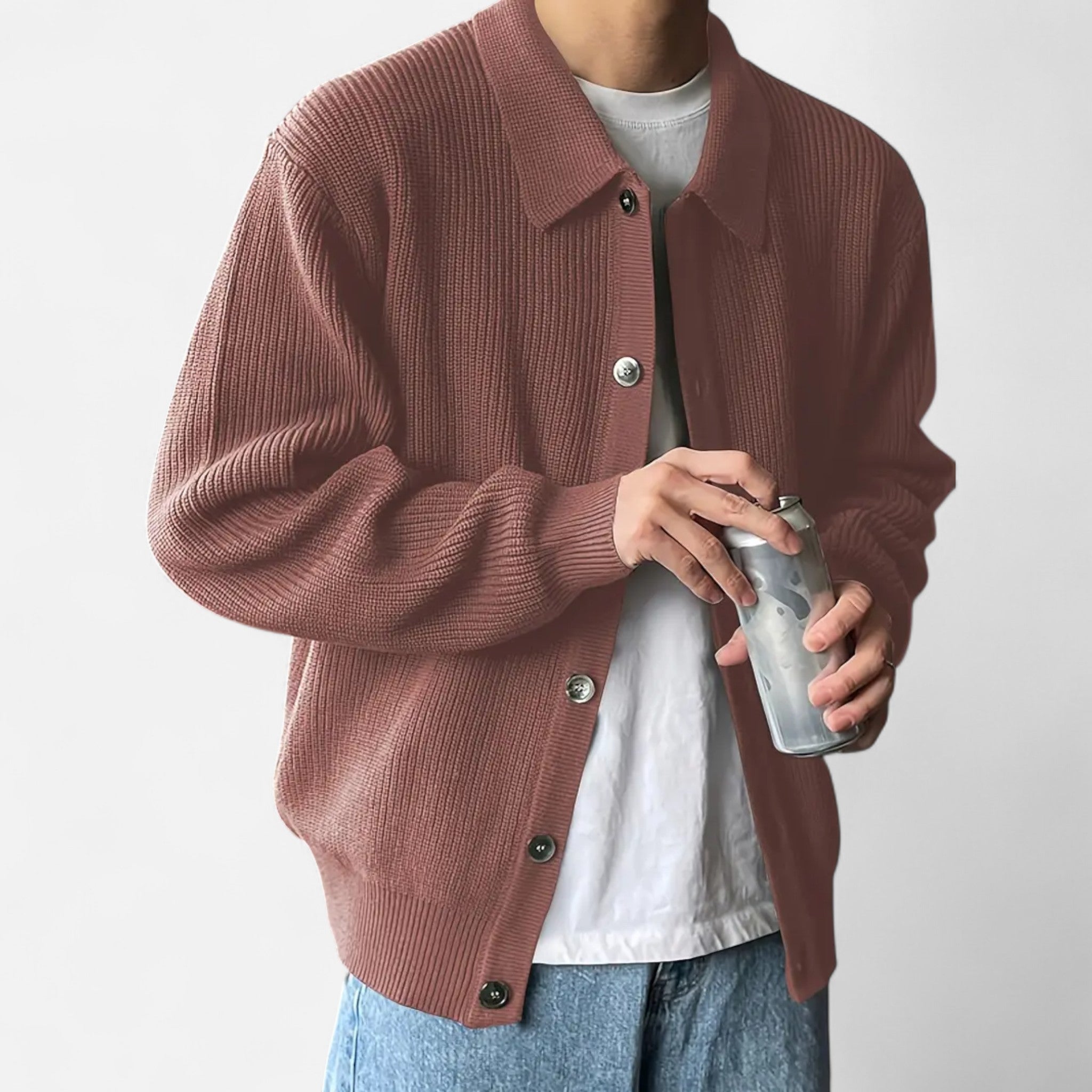 Etclair Mode | Men’s Classic Lapel Knit Cardigan