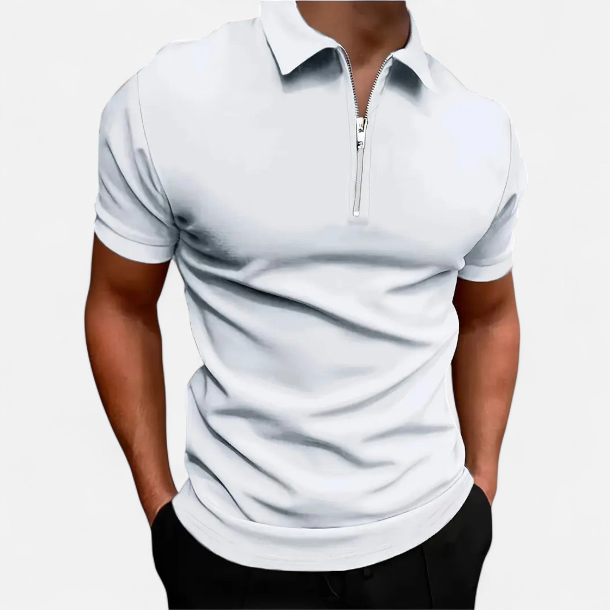 Etclair Mode | Men’s Summer Zipper Polo Shirt