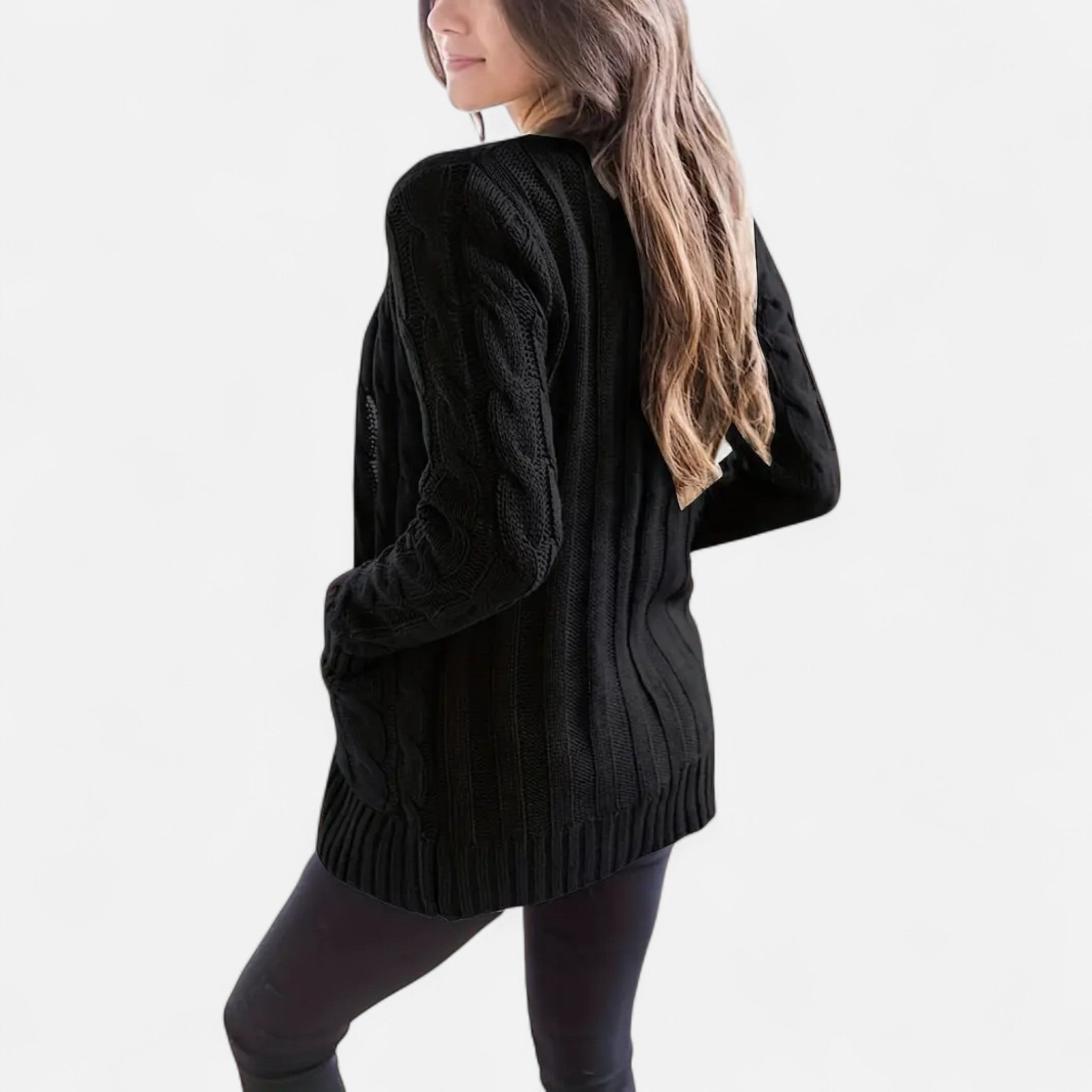 Etclair Mode | Women’s Vintage Cable Knit Cardigan