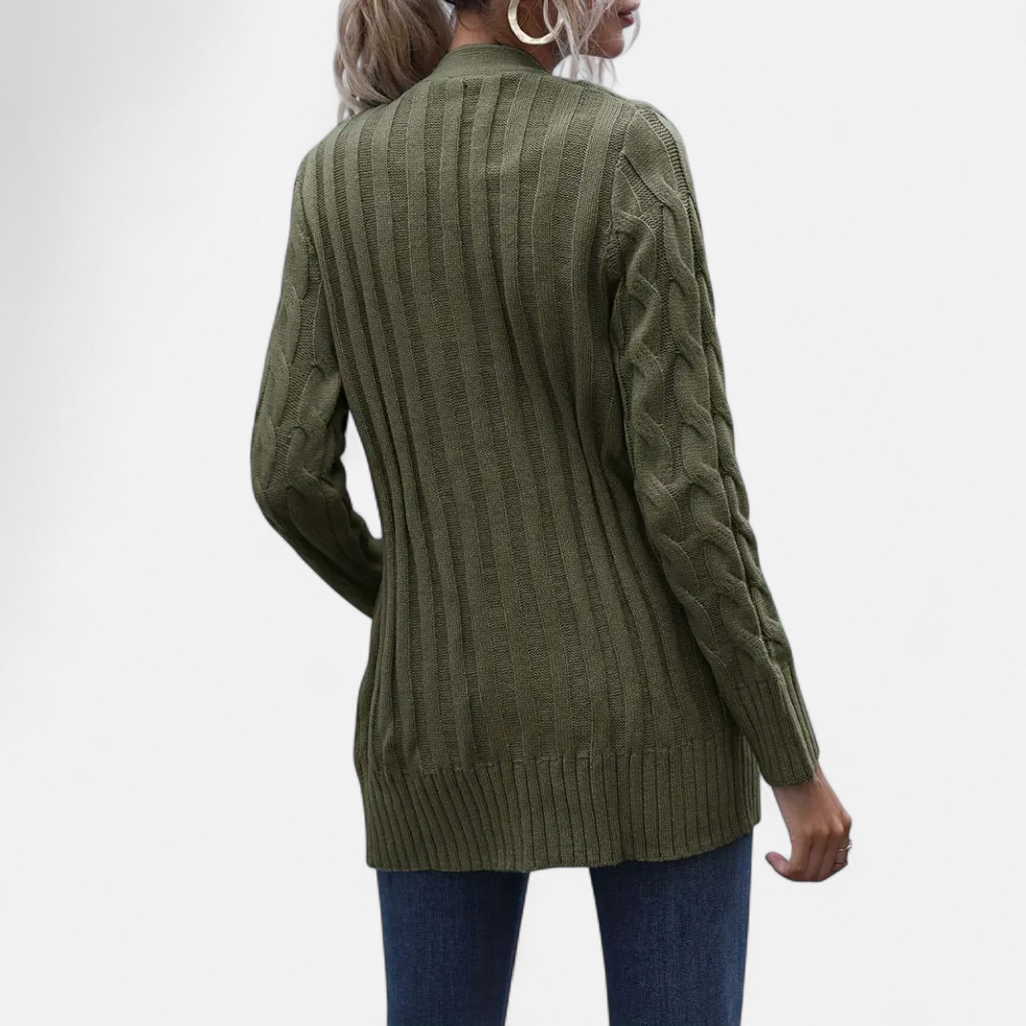 Etclair Mode | Women’s Vintage Cable Knit Cardigan