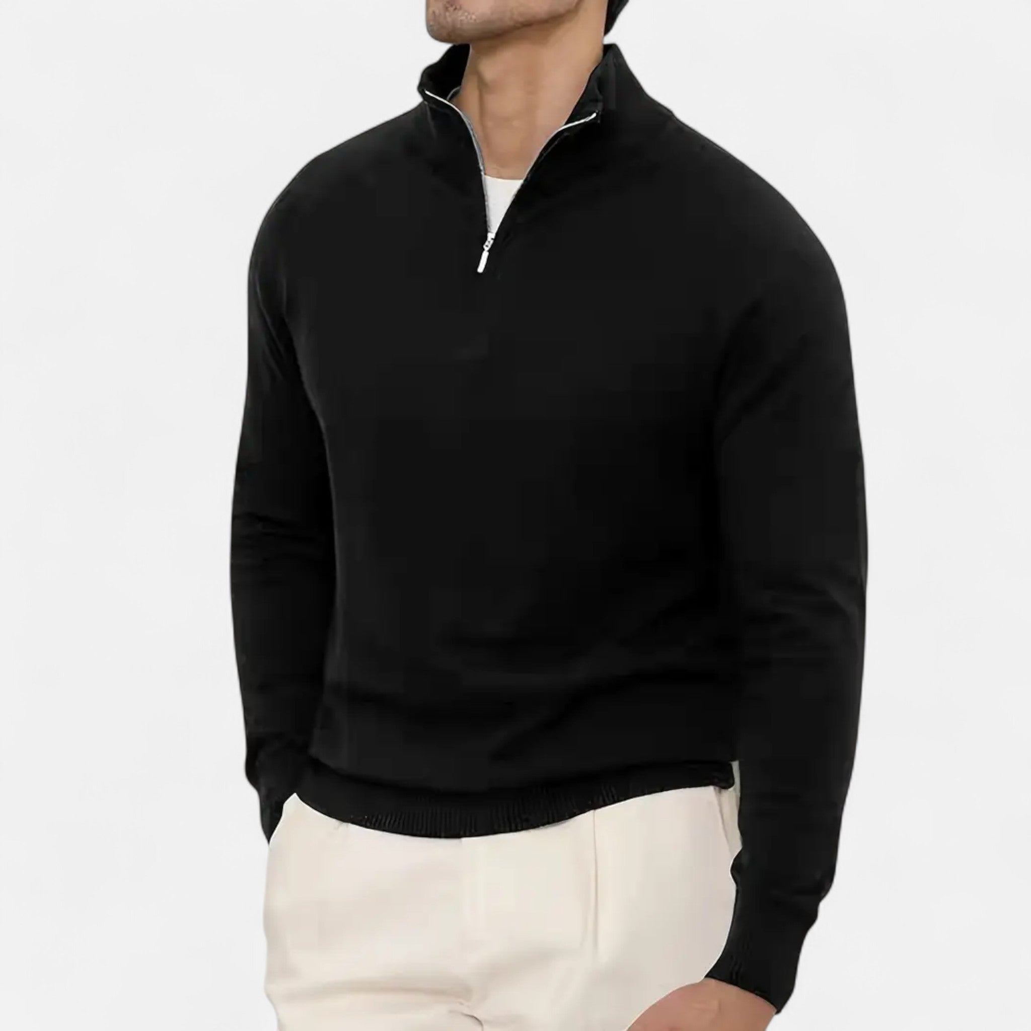 Etclair Mode | Men’s Stand Collar Knit Pullover