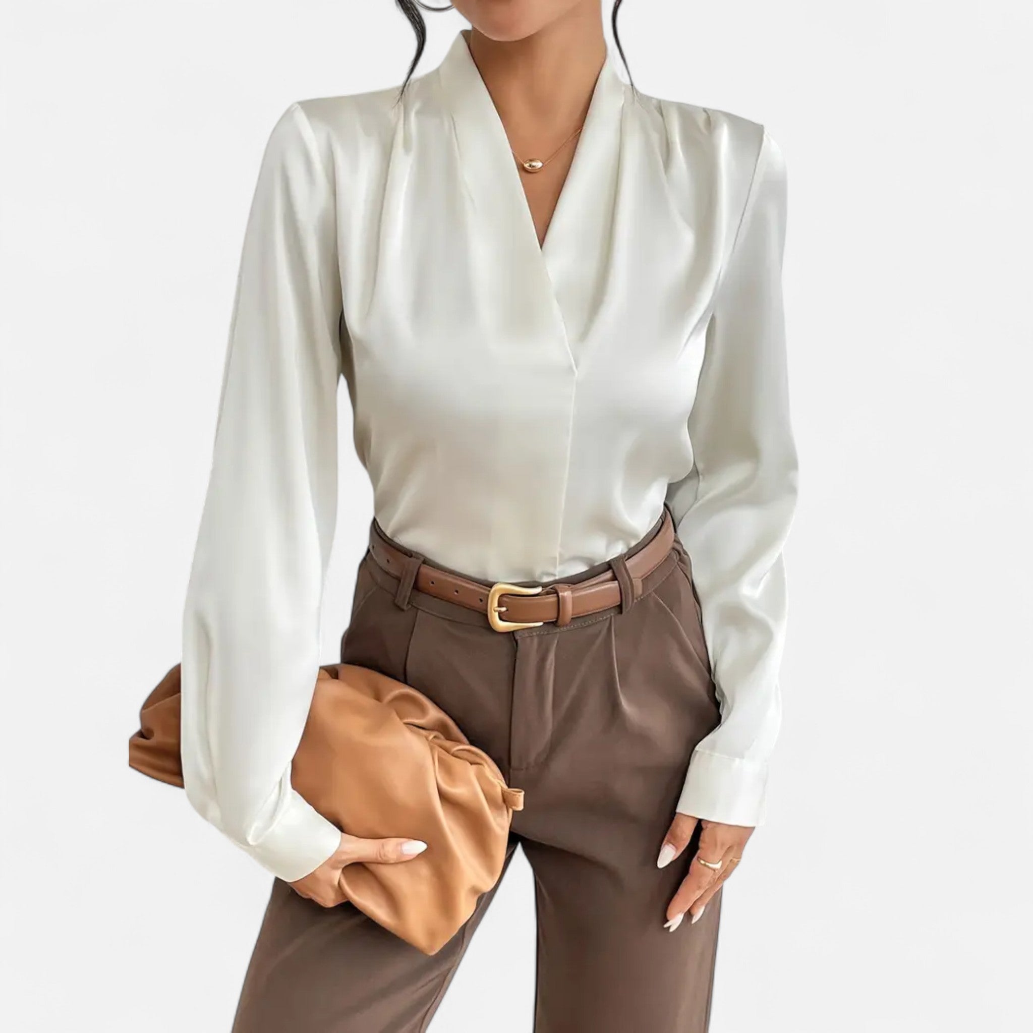 Etclair Mode | Women’s Classic Long Sleeve Blouse