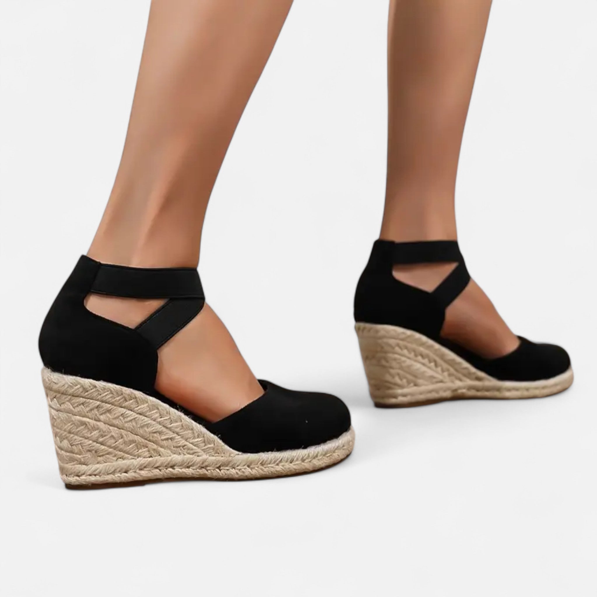 Etclair Mode | Women’s Closed-Toe Wedge Espadrilles