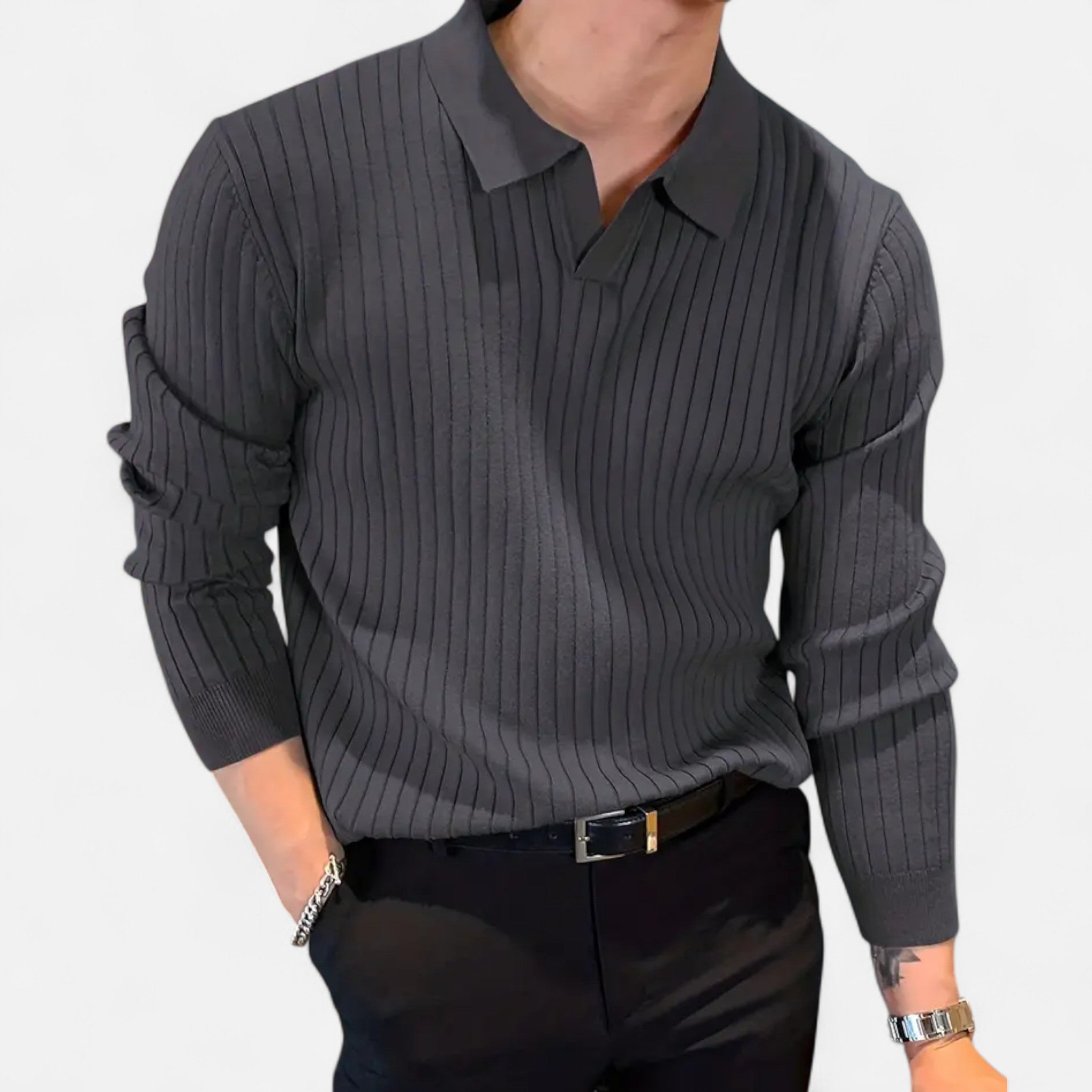 Etclair Mode | Men’s Classic Collar Knit Pullover