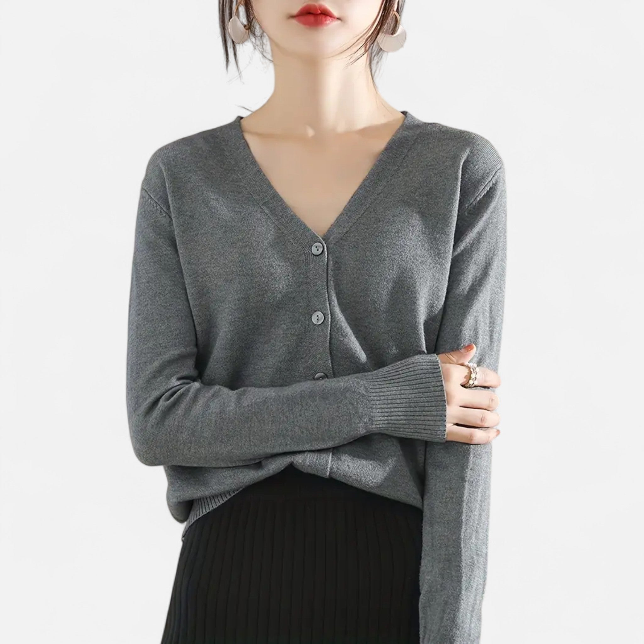 Etclair Mode | Women’s Classic Long Sleeve Cardigan