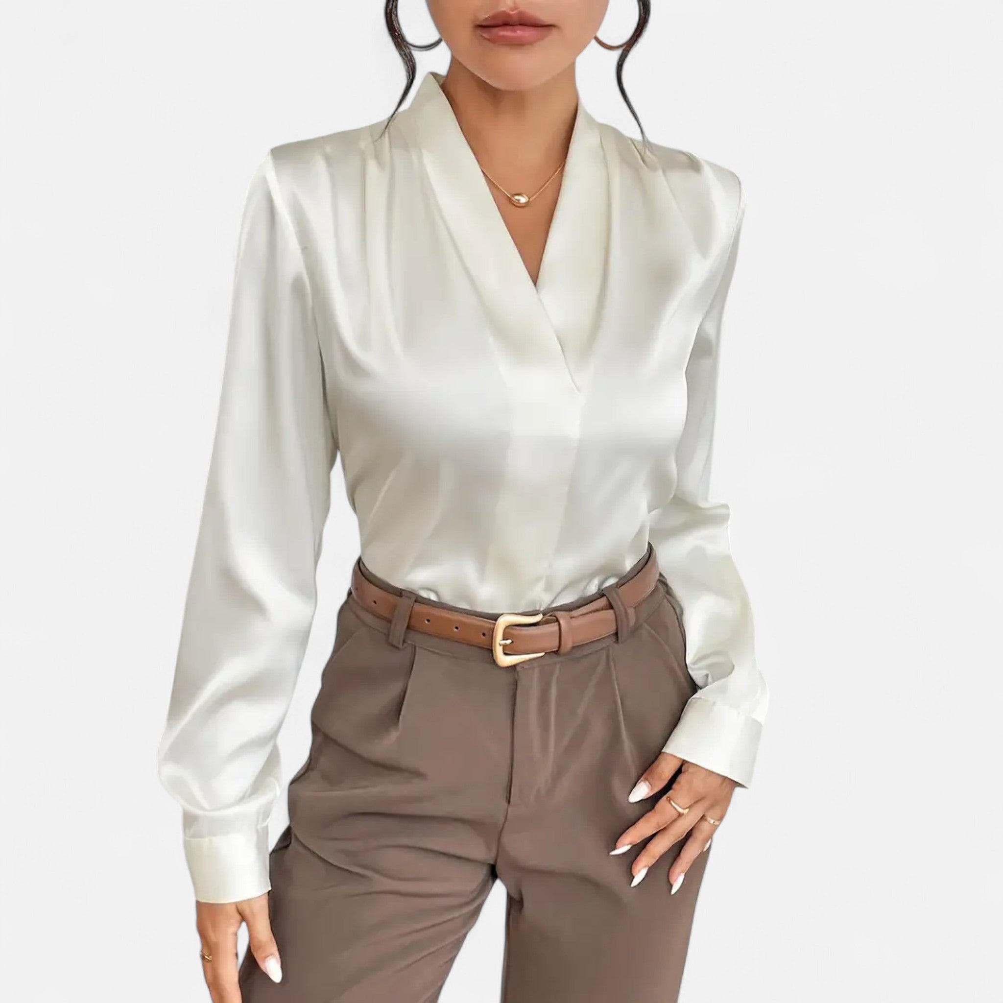 Etclair Mode | Women’s Classic Long Sleeve Blouse
