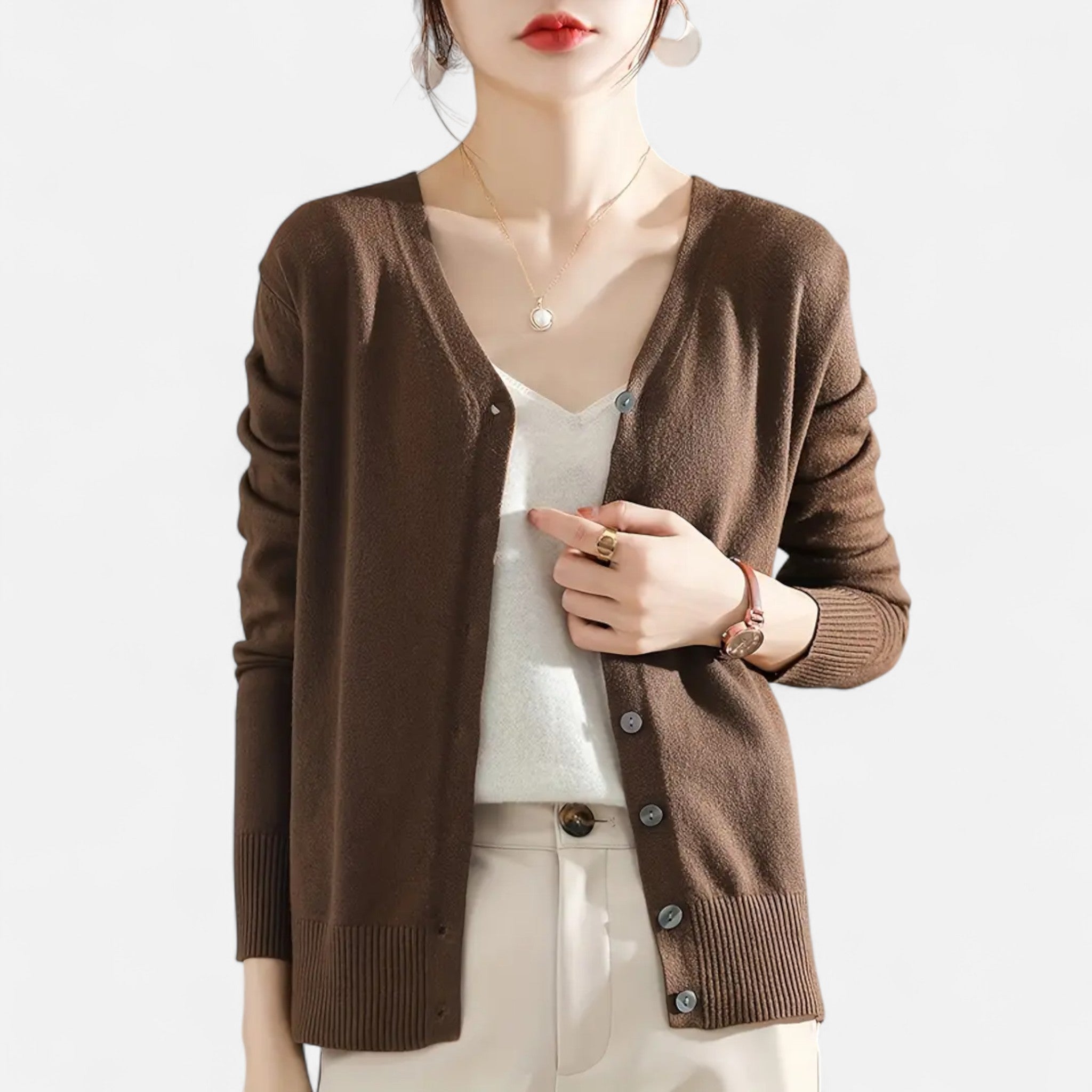 Etclair Mode | Women’s Classic Long Sleeve Cardigan