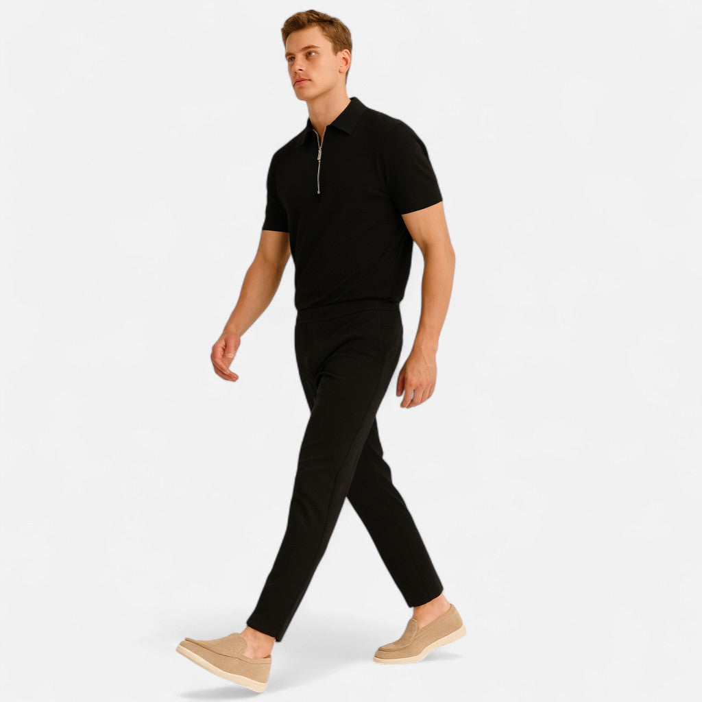 Etclair Mode | Men’s Summer Zipper Polo Shirt