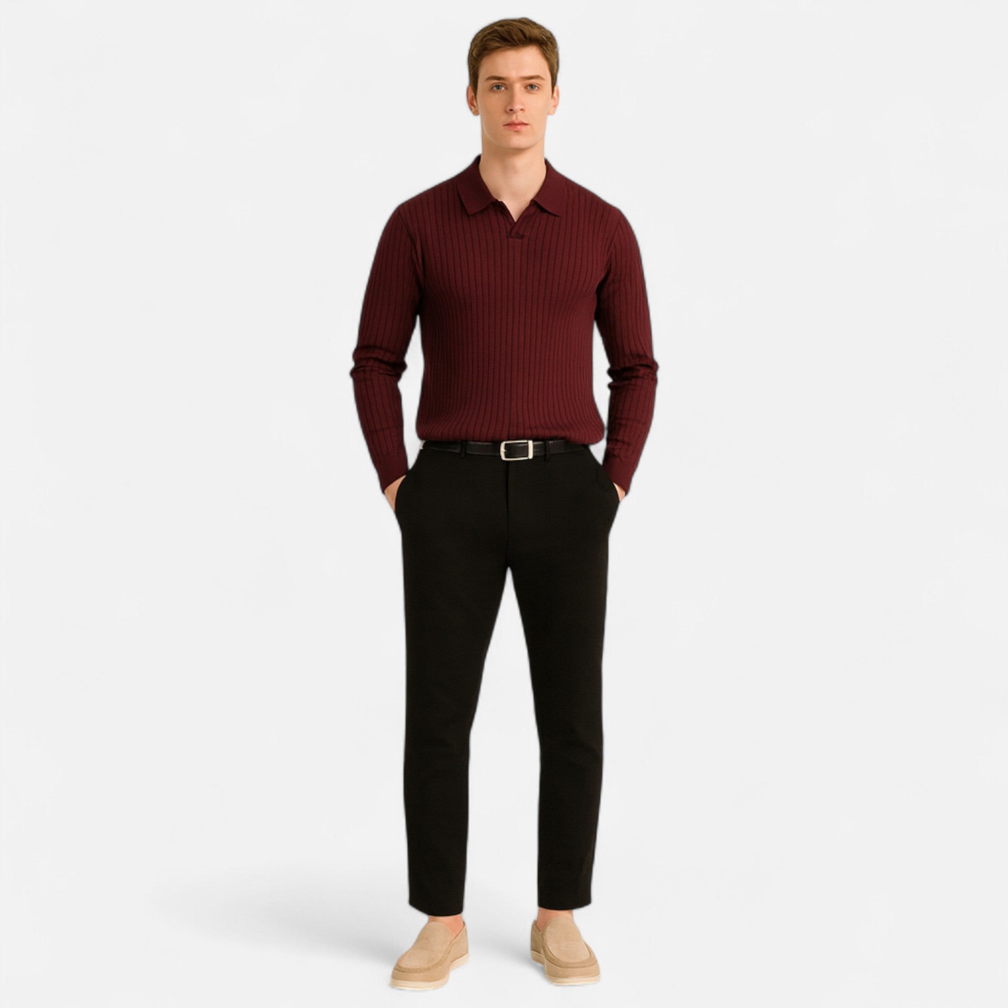 Etclair Mode | Men’s Classic Collar Knit Pullover