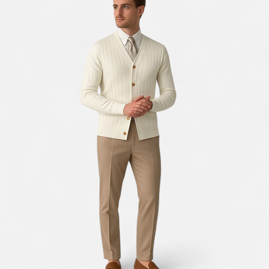 Etclair Mode | Men’s Classic Wool Button Cardigan