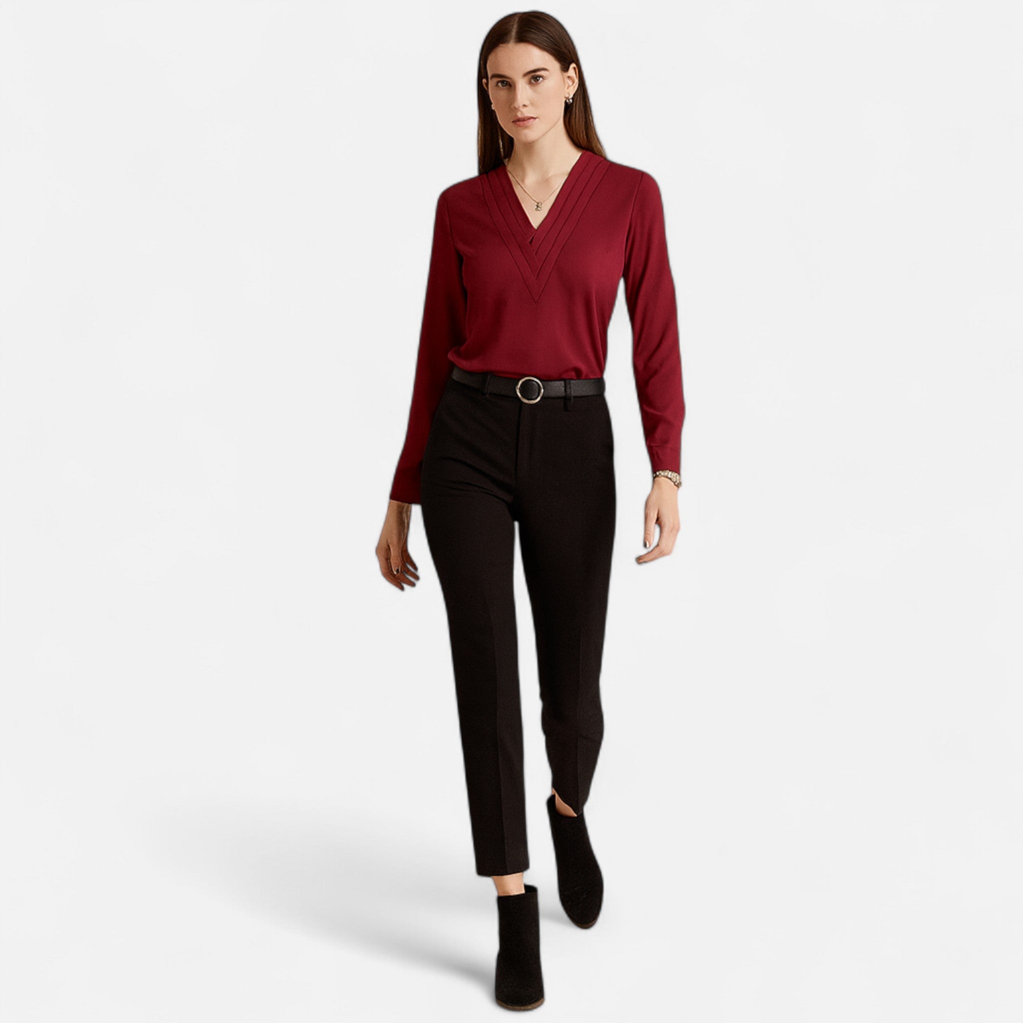 Etclair Mode | Women’s Elegant V-Neck Shirt