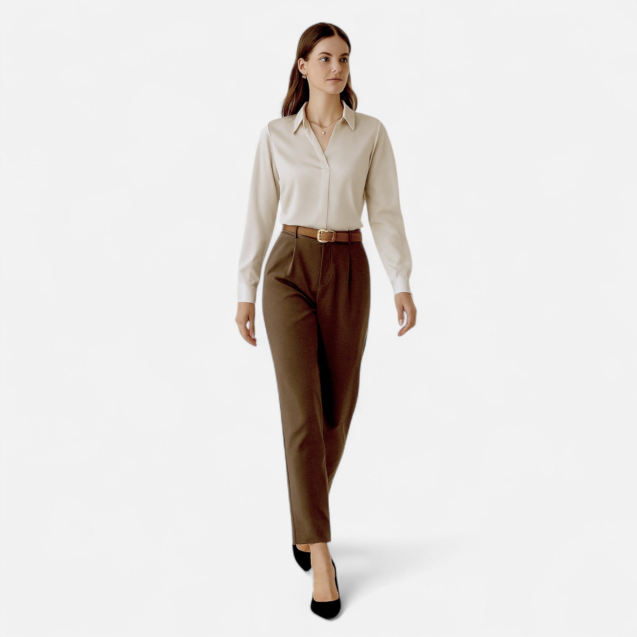 Etclair Mode | Women’s Classic Long Sleeve Blouse