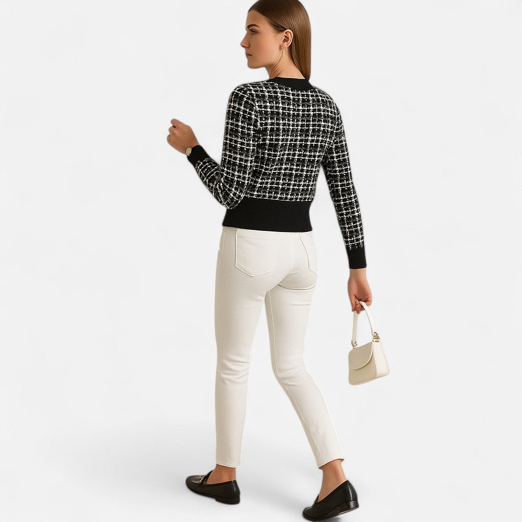 Etclair Mode | Women’s Heritage Plaid Button Cardigan