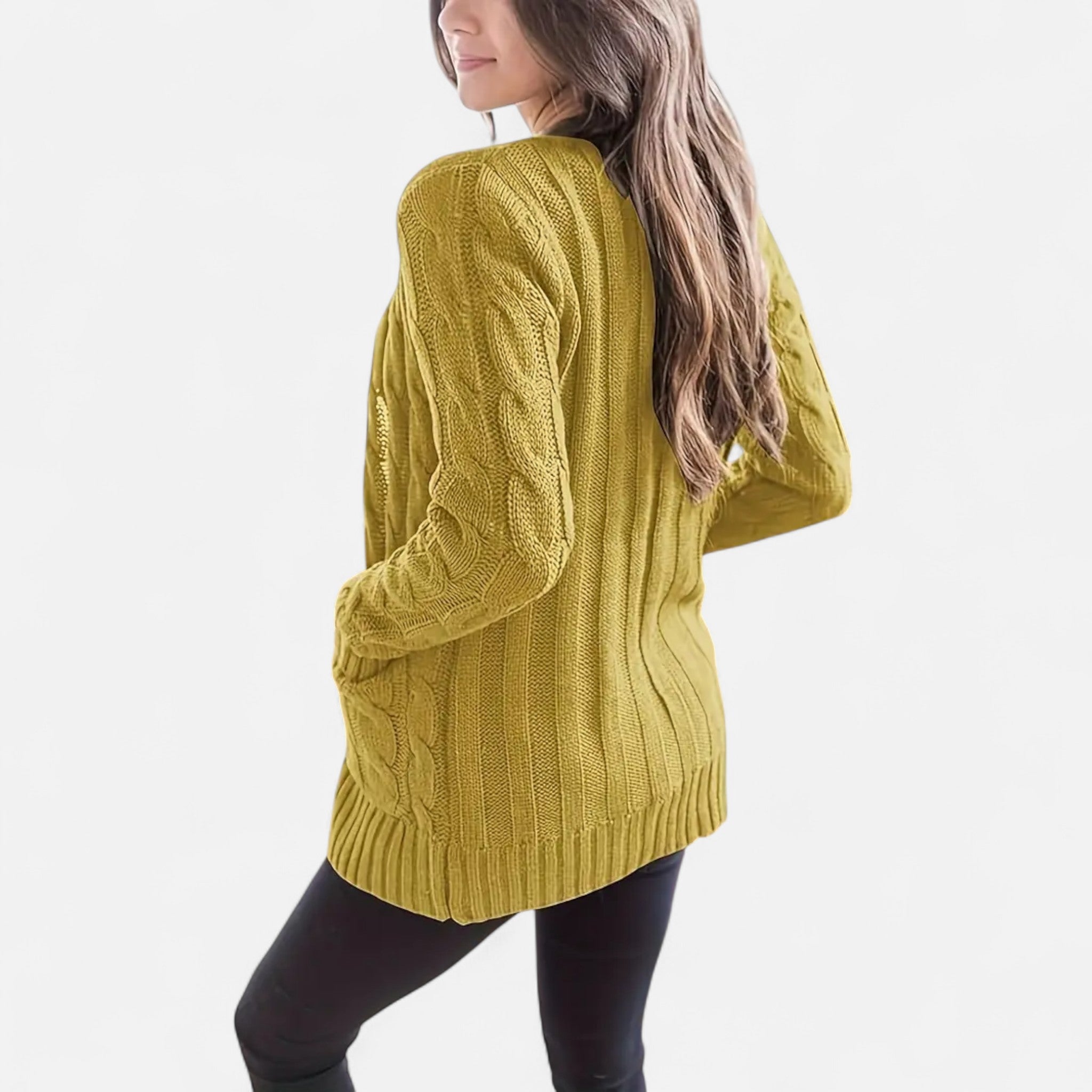 Etclair Mode | Women’s Vintage Cable Knit Cardigan