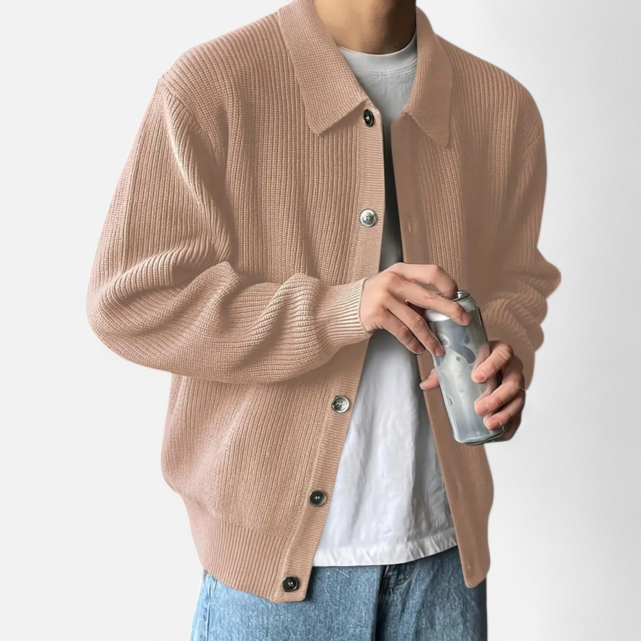 Etclair Mode | Men’s Classic Lapel Knit Cardigan