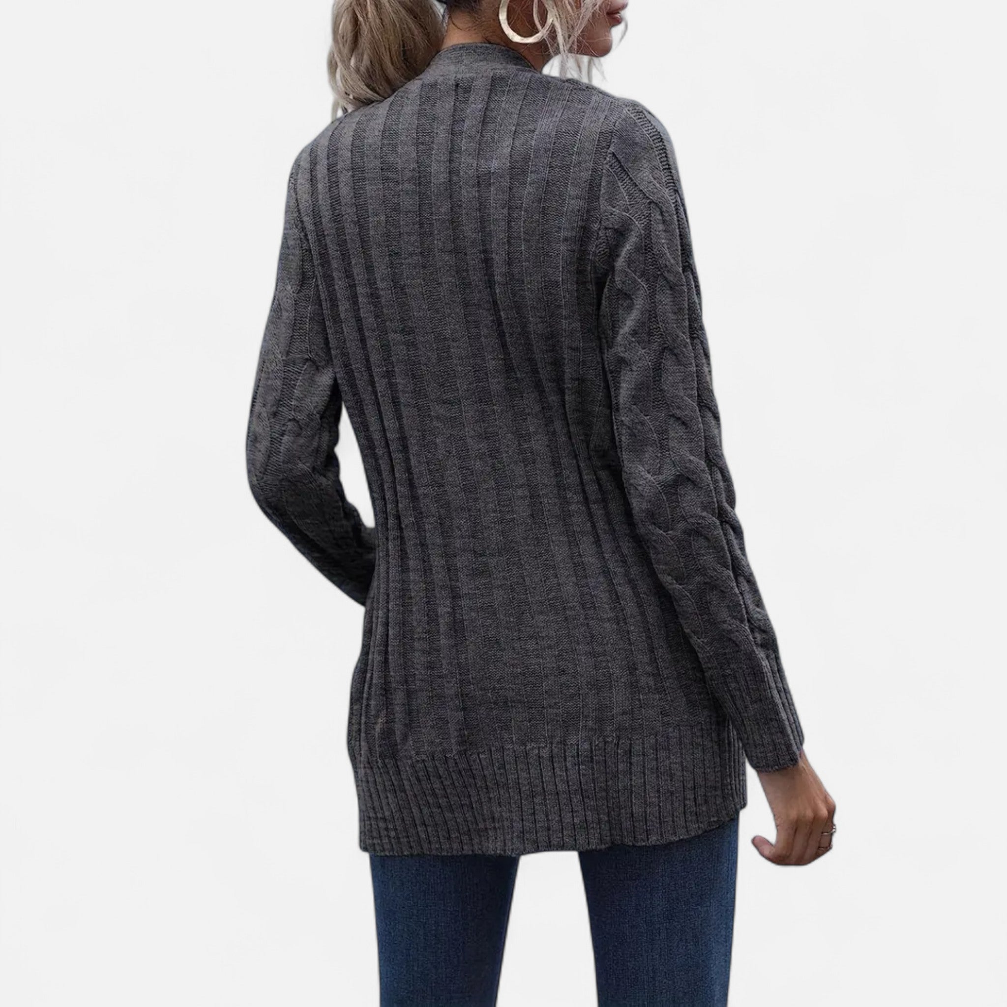 Etclair Mode | Women’s Vintage Cable Knit Cardigan