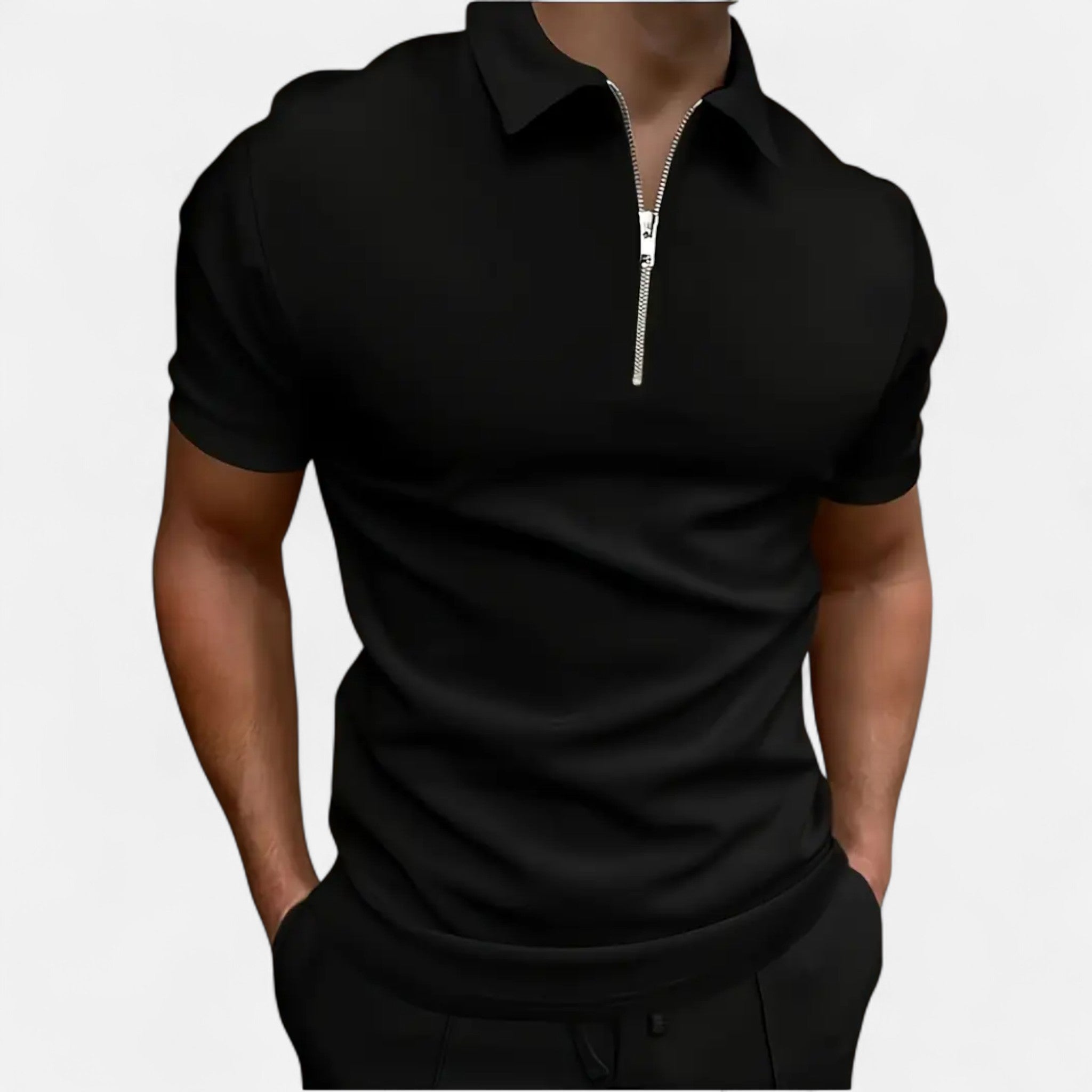 Etclair Mode | Men’s Summer Zipper Polo Shirt