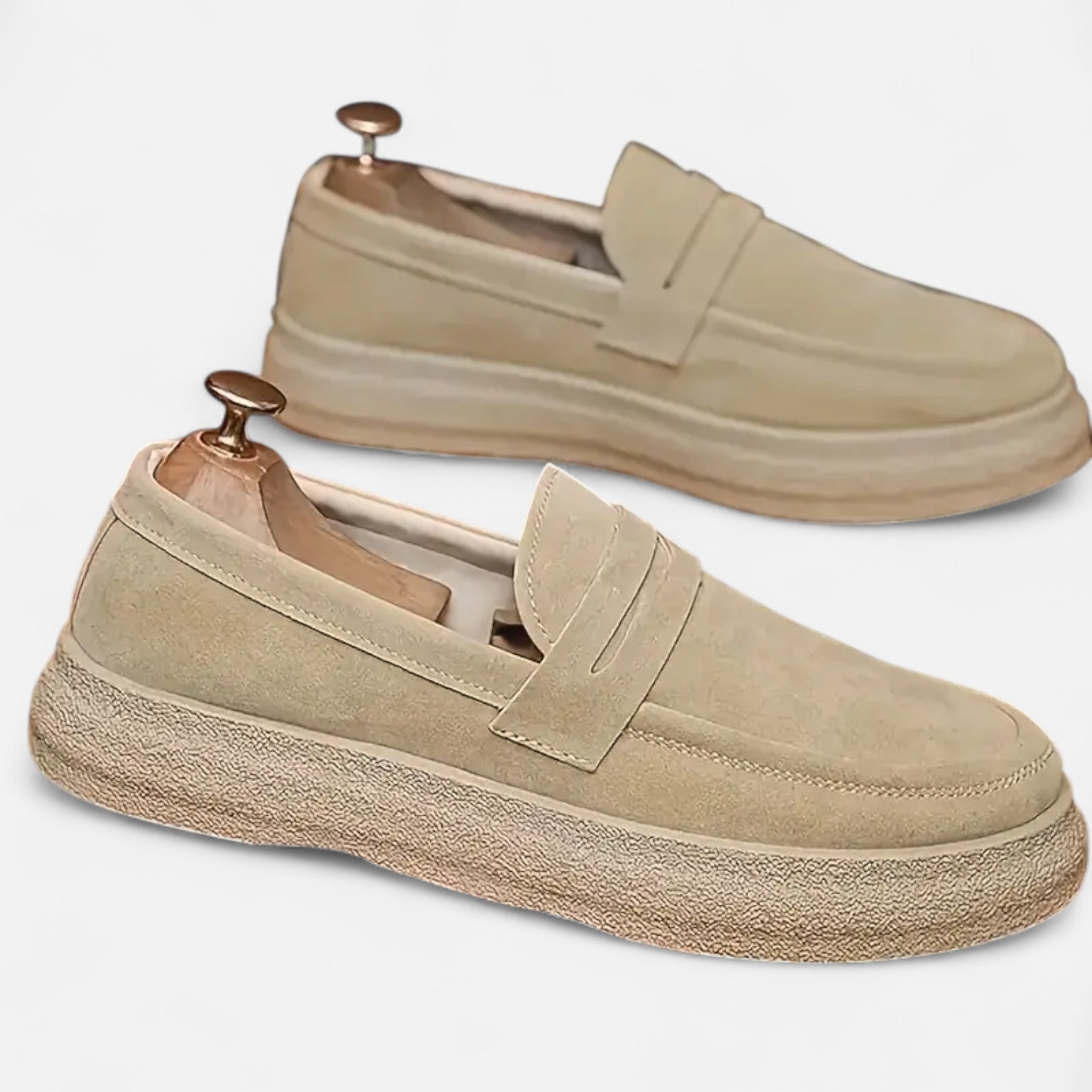 Etclair Mode | Men’s Classic Loafers with Buckle Detail