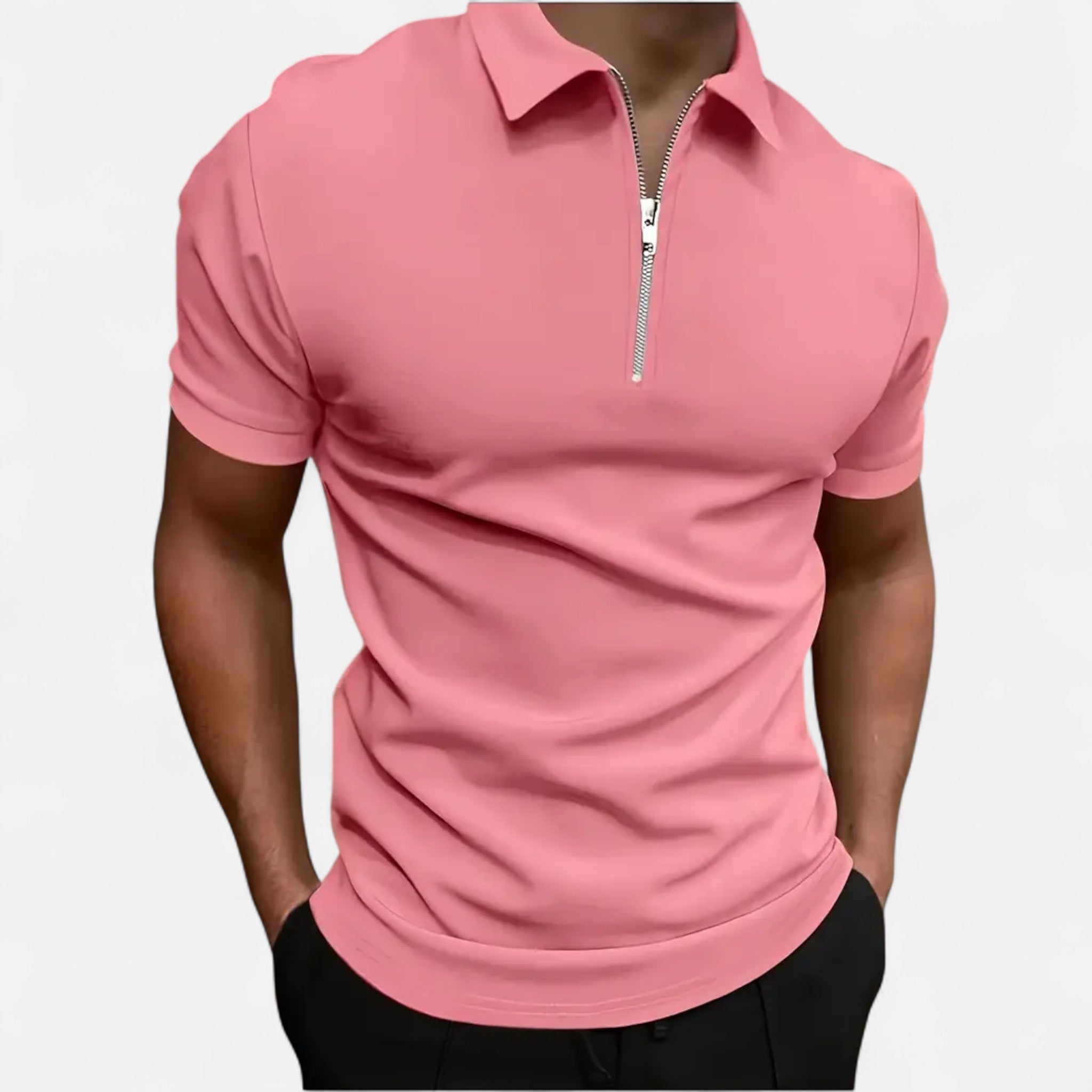 Etclair Mode | Men’s Summer Zipper Polo Shirt