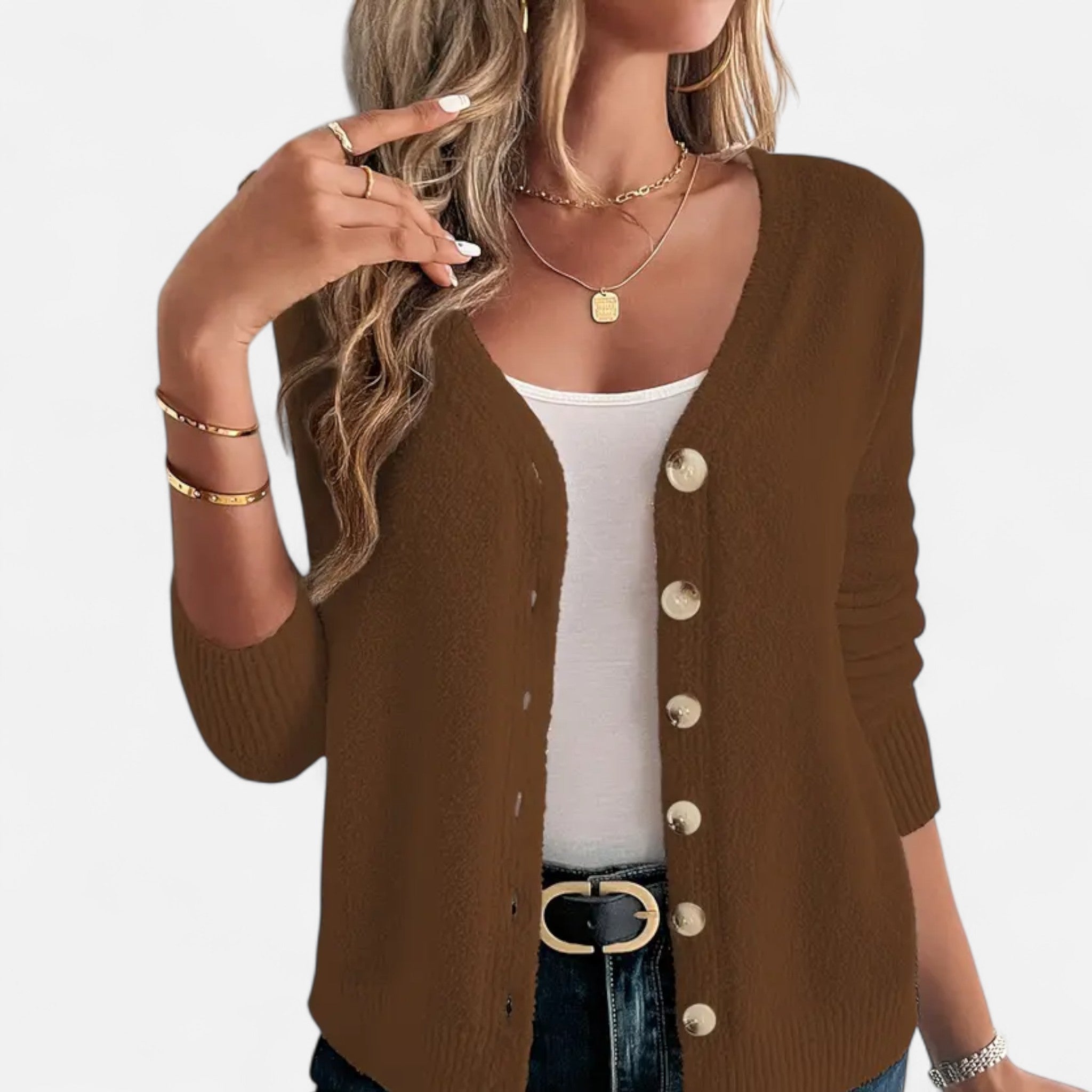 Etclair Mode | Women’s Elegant Button Cardigan