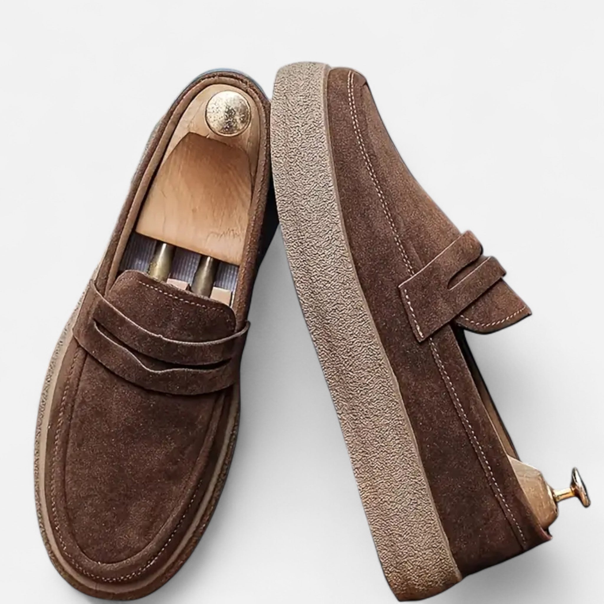 Etclair Mode | Men’s Classic Loafers with Buckle Detail