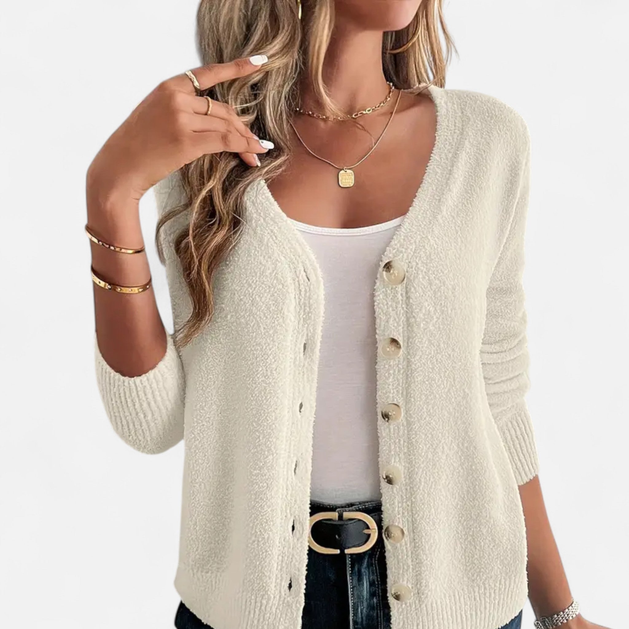 Etclair Mode | Women’s Elegant Button Cardigan
