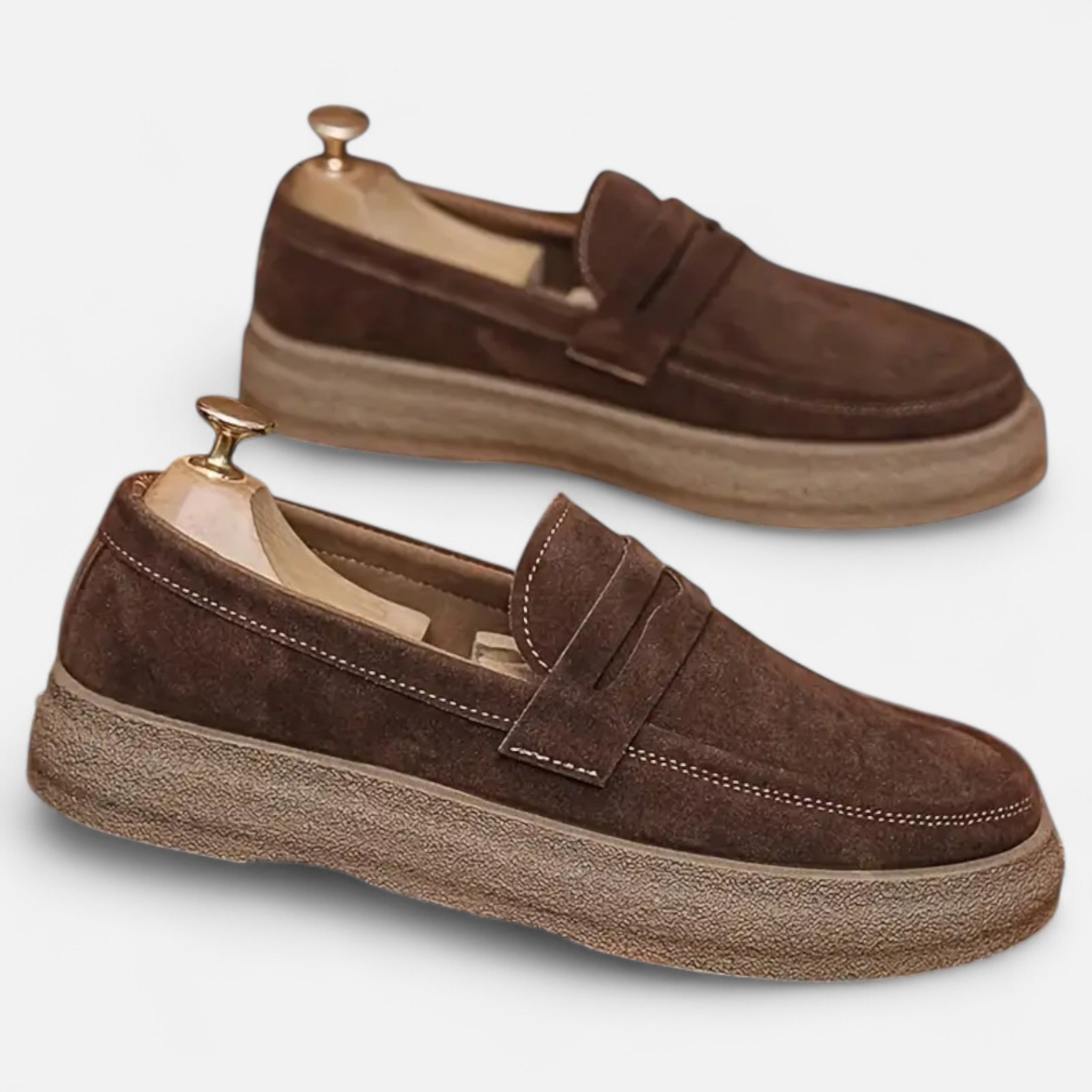 Etclair Mode | Men’s Classic Loafers with Buckle Detail