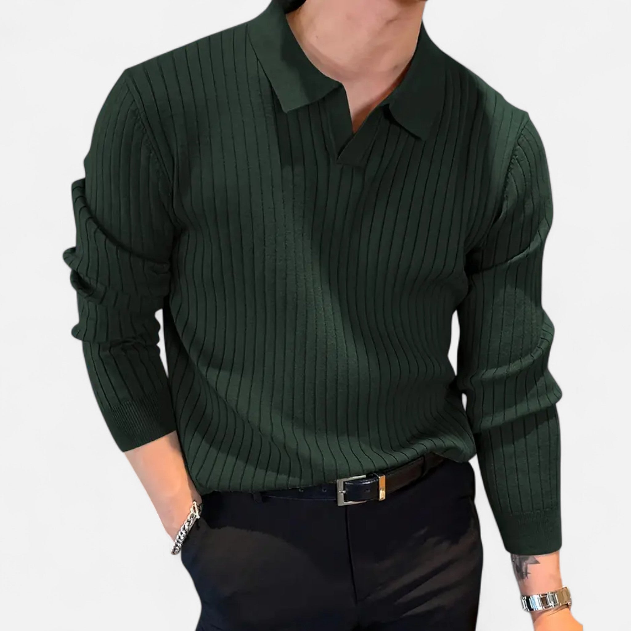 Etclair Mode | Men’s Classic Collar Knit Pullover