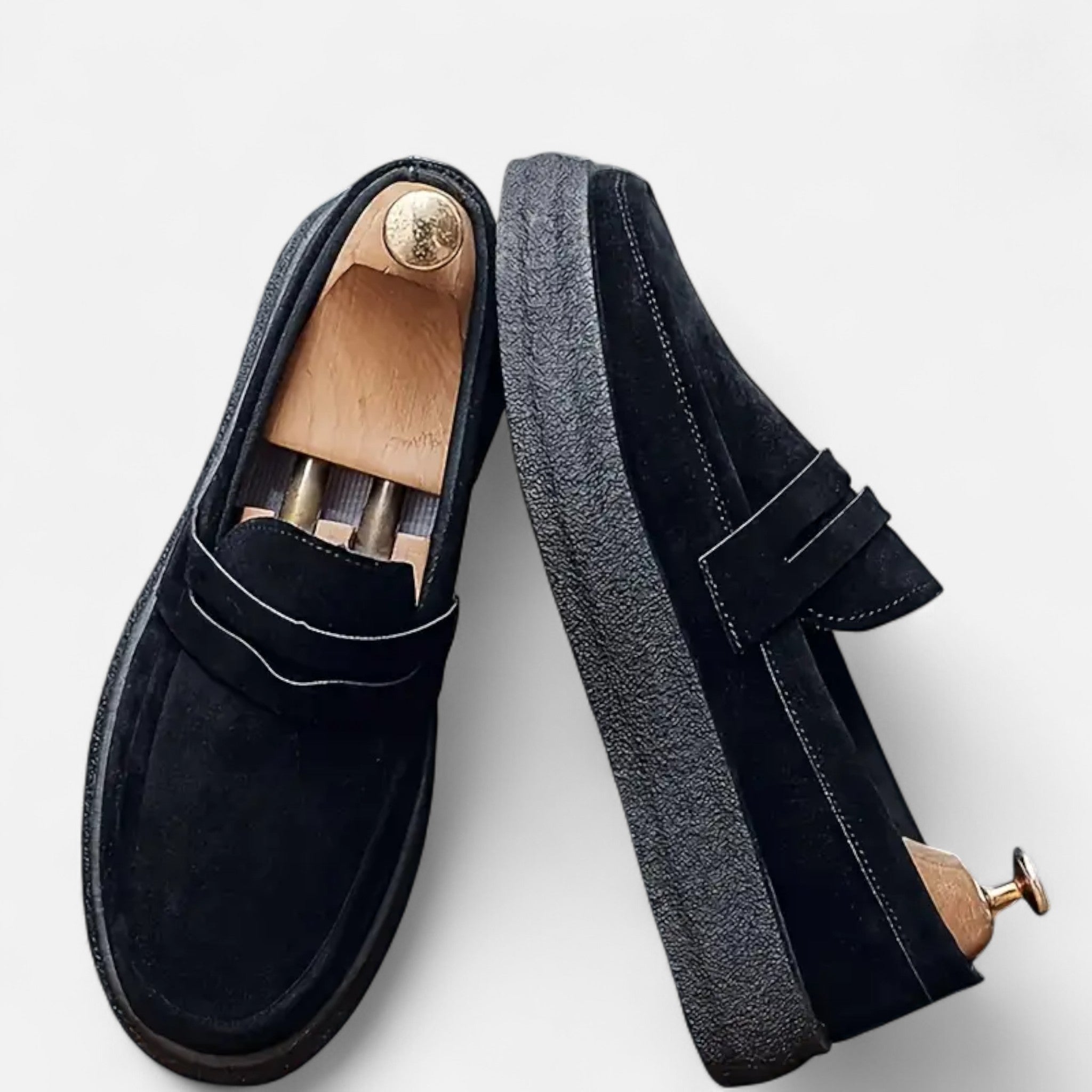 Etclair Mode | Men’s Classic Loafers with Buckle Detail