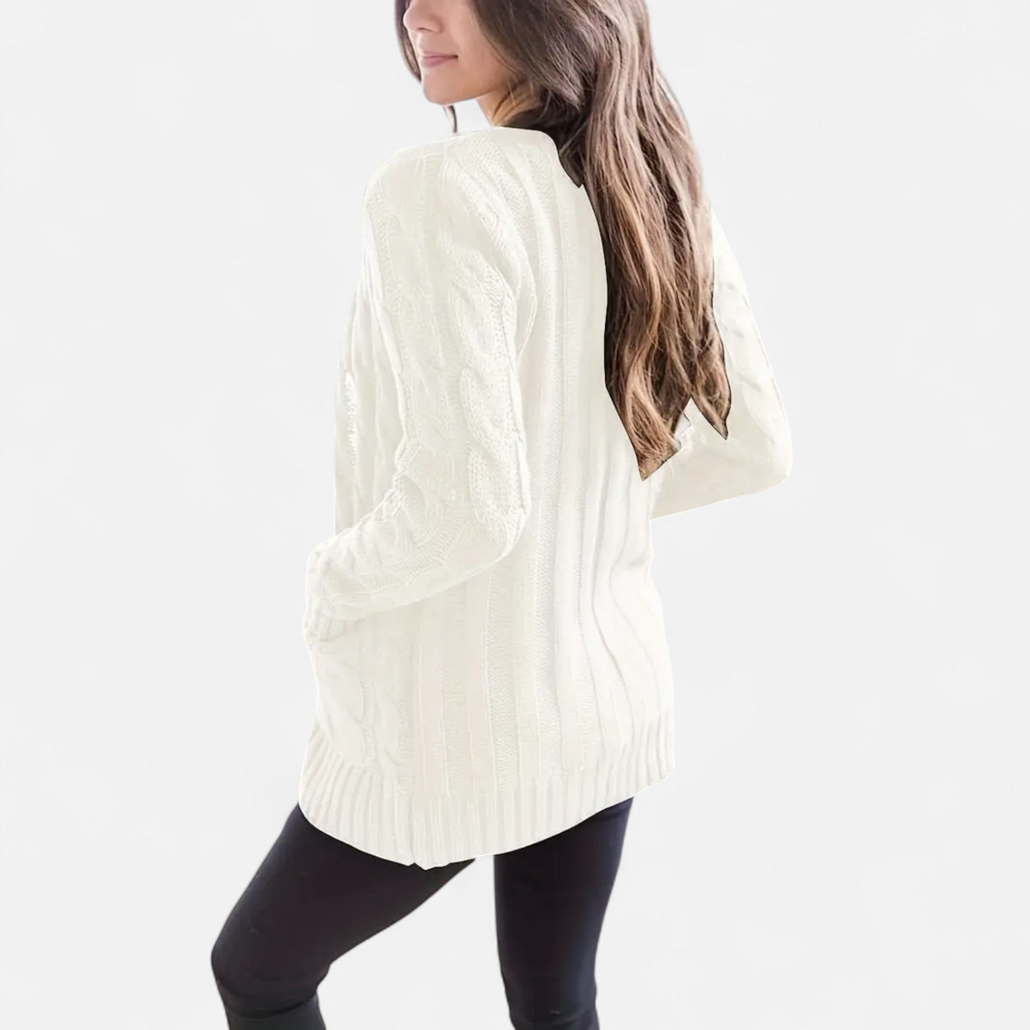 Etclair Mode | Women’s Vintage Cable Knit Cardigan