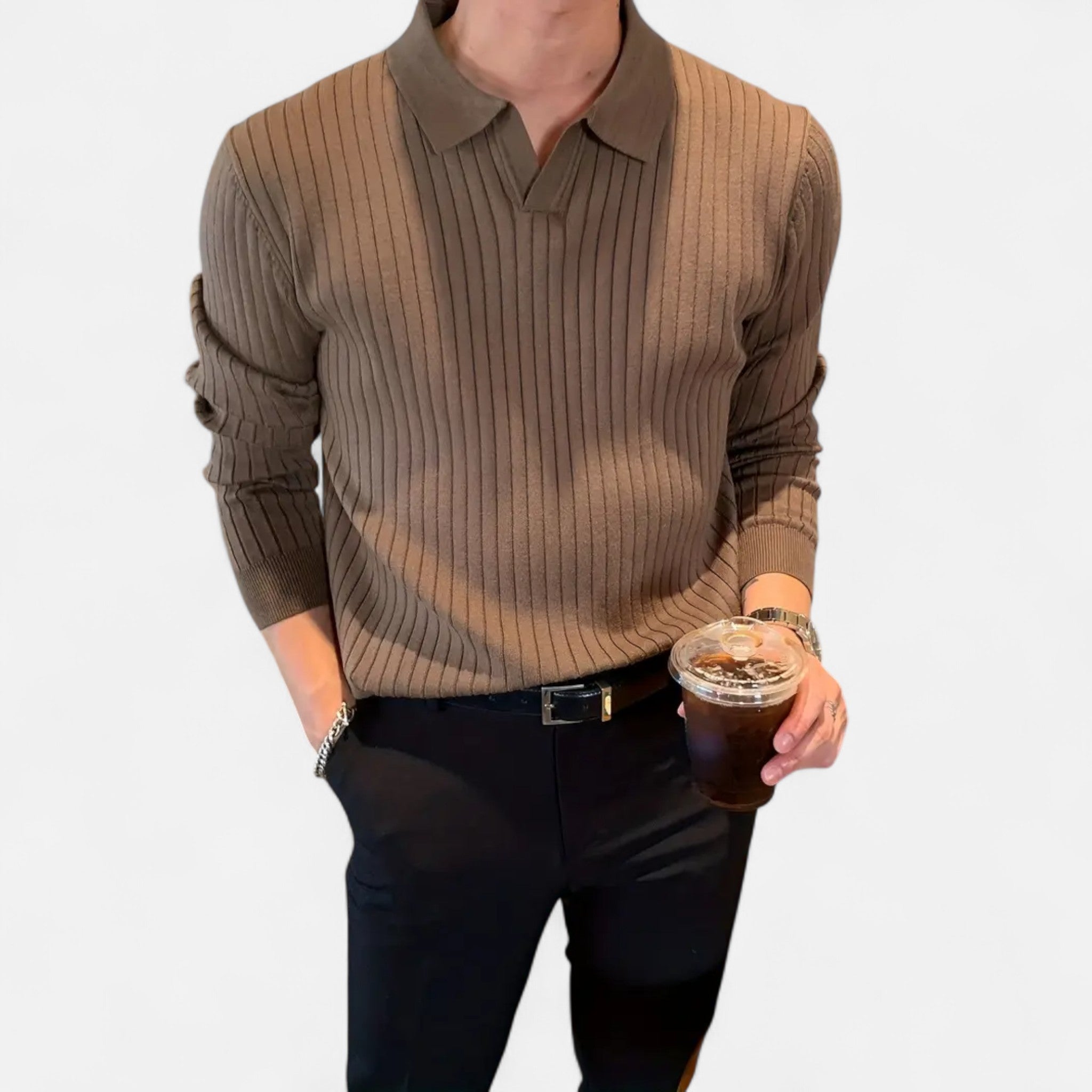 Etclair Mode | Men’s Classic Collar Knit Pullover