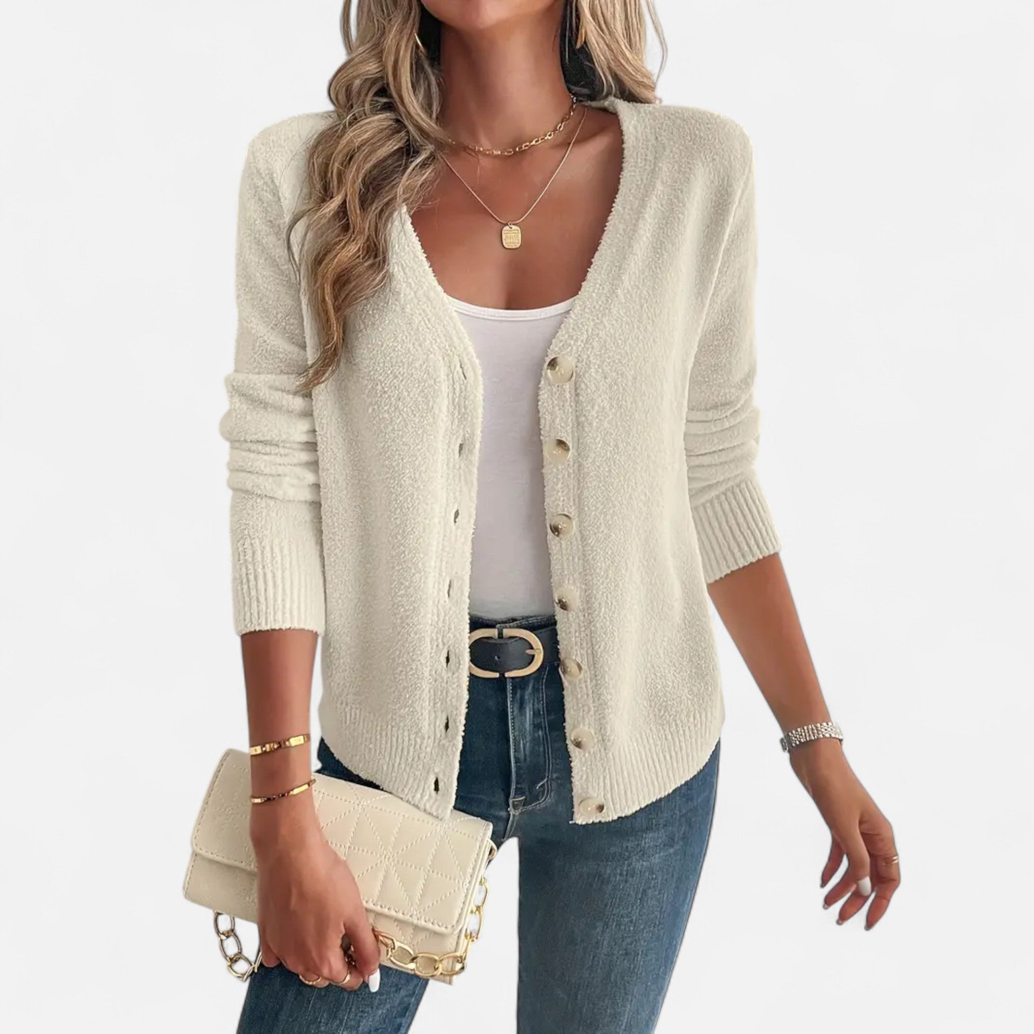 Etclair Mode | Women’s Elegant Button Cardigan