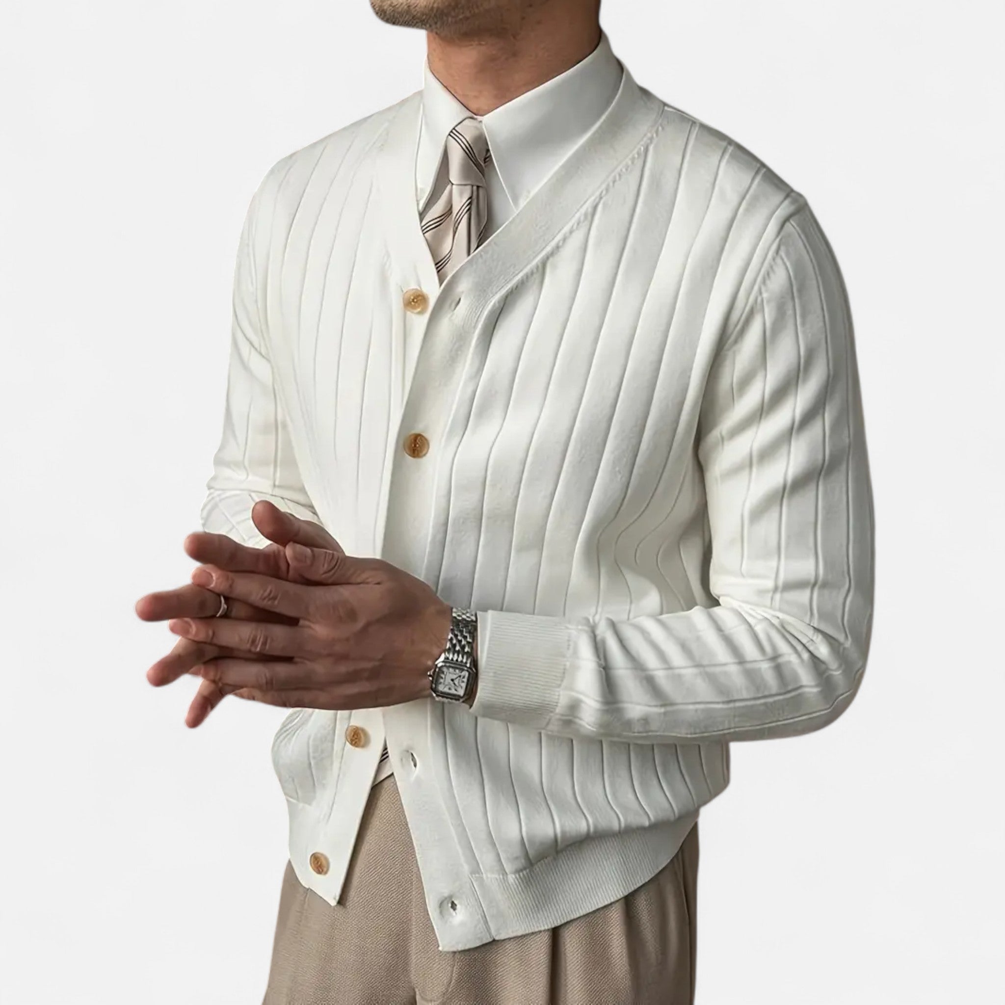 Etclair Mode | Men’s Classic Wool Button Cardigan