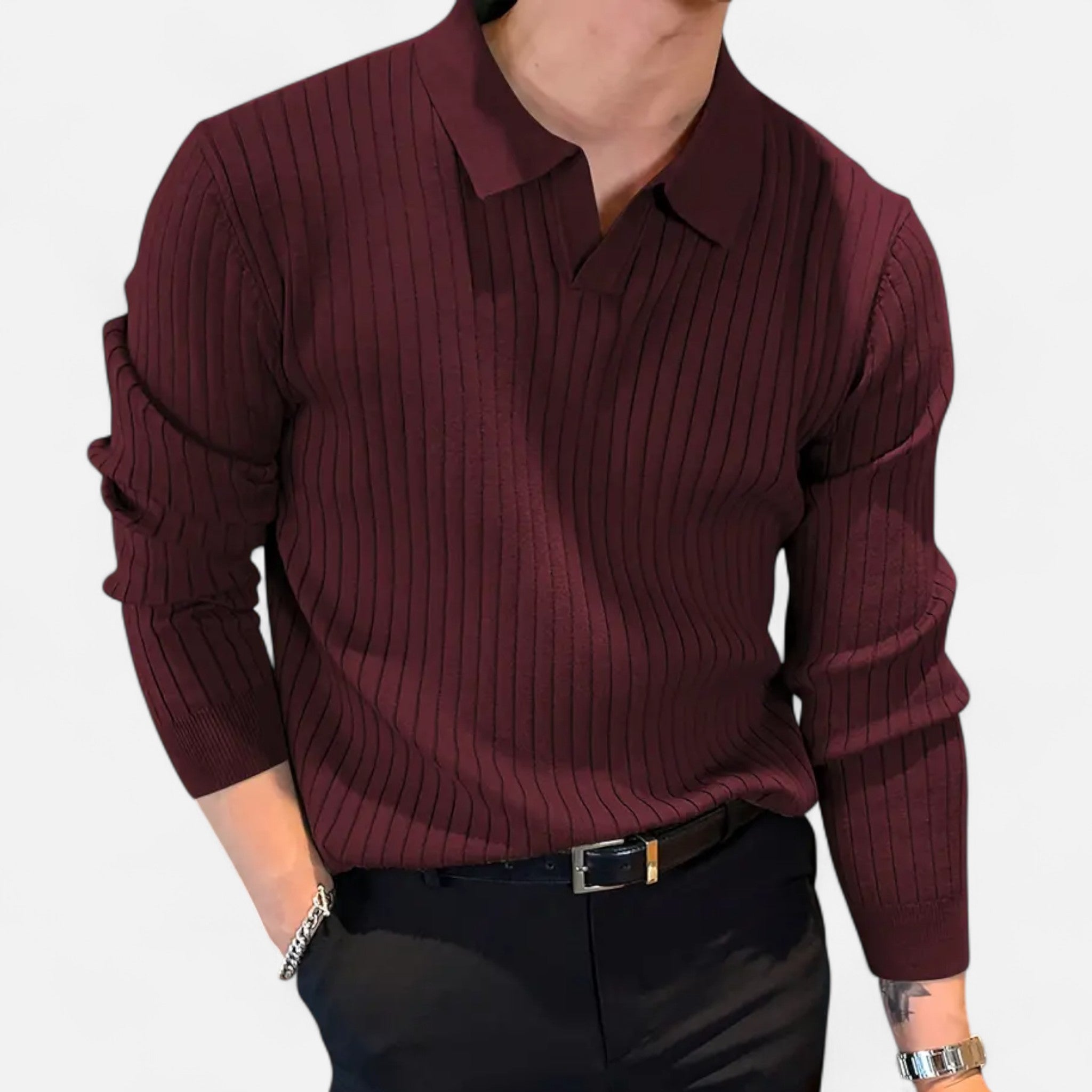 Etclair Mode | Men’s Classic Collar Knit Pullover