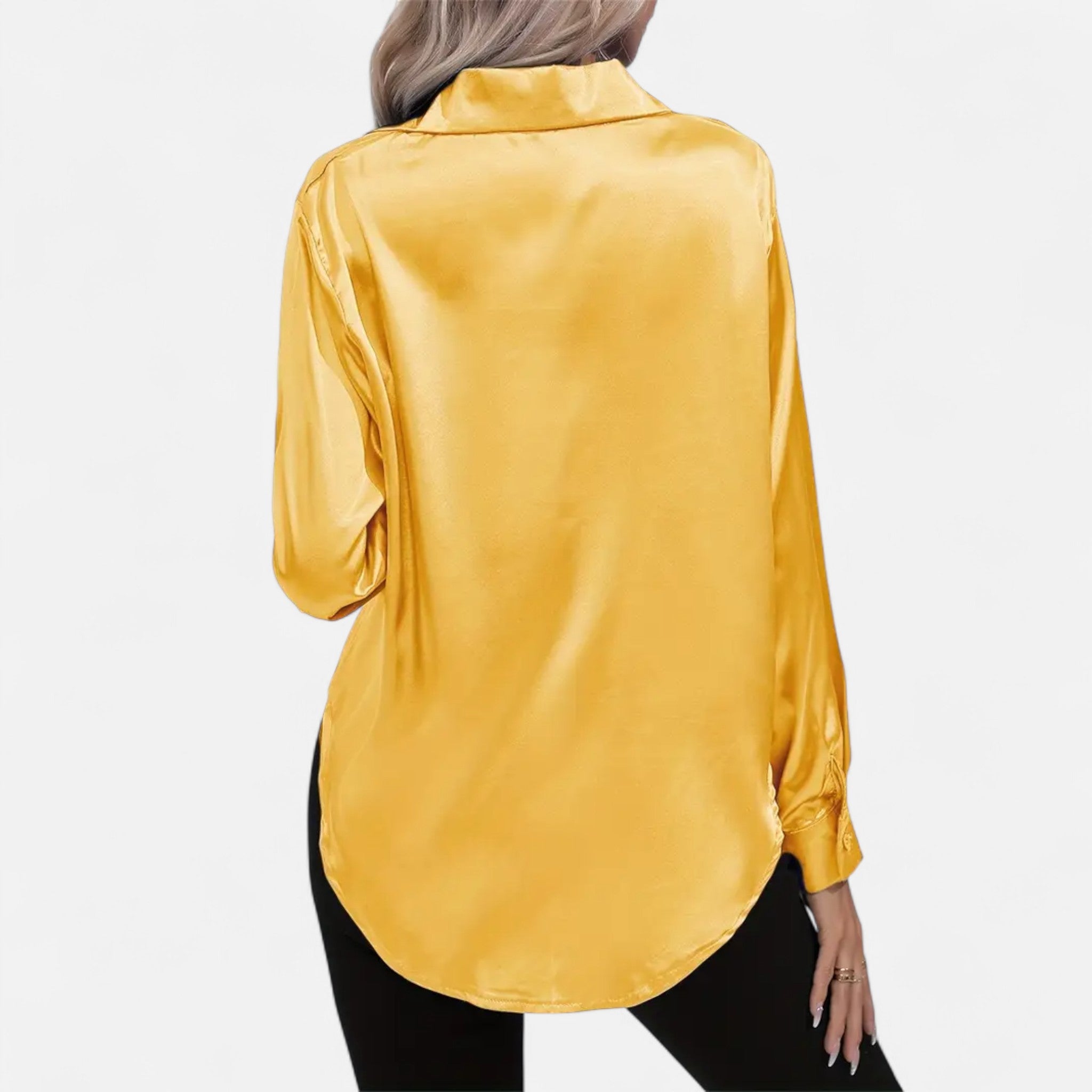 Etclair Mode | Women’s Elegant Lapel Satin Shirt