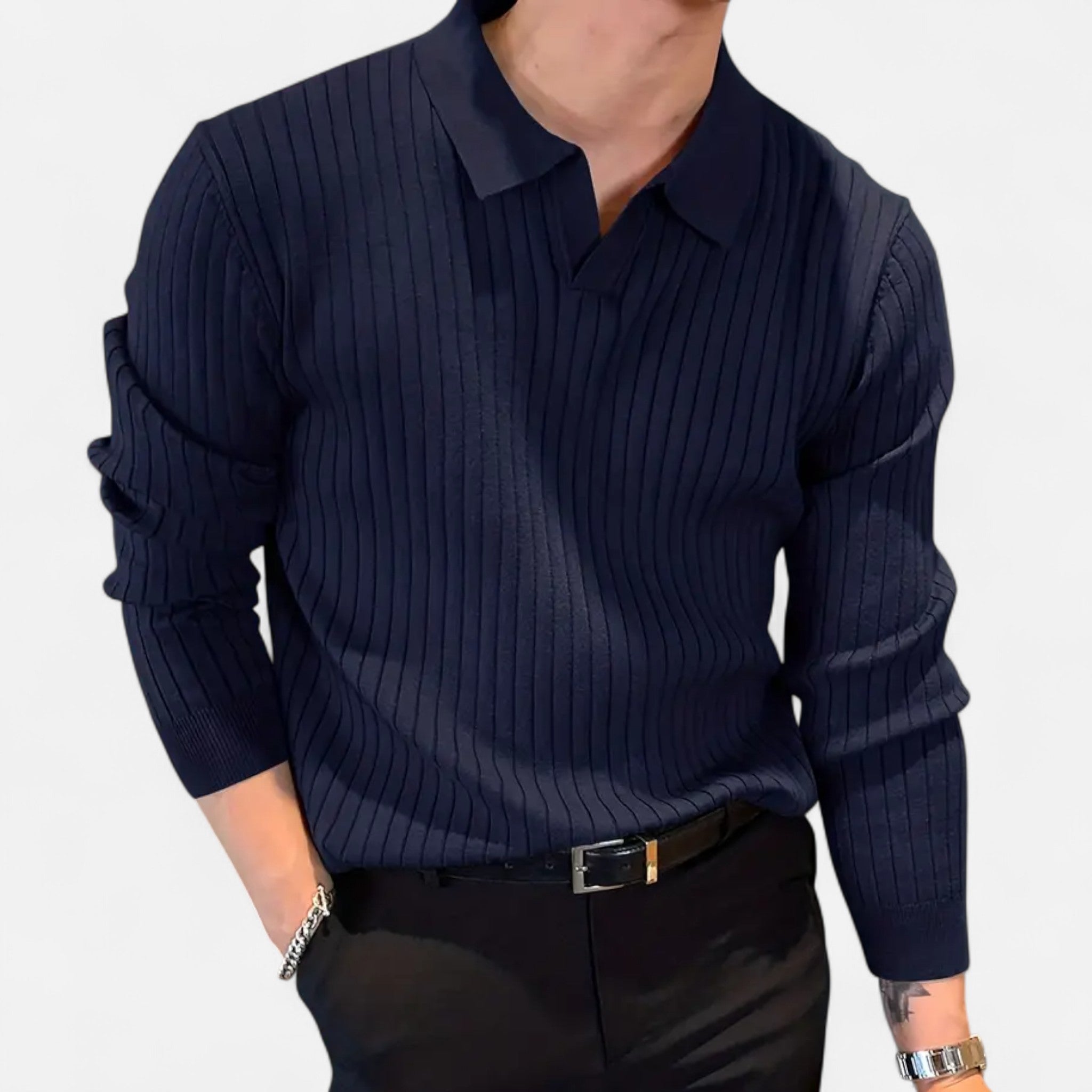 Etclair Mode | Men’s Classic Collar Knit Pullover